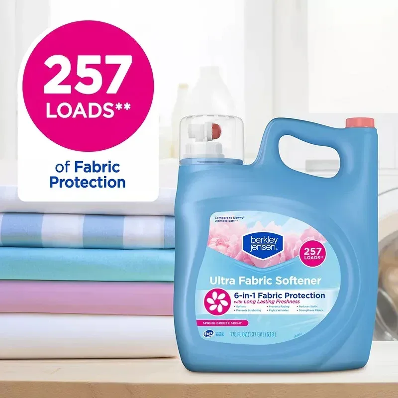 Berkley Jensen Ultra Liquid Fabric Softener - Spring Breeze, 257 loads/175 fl. oz. - Image 5