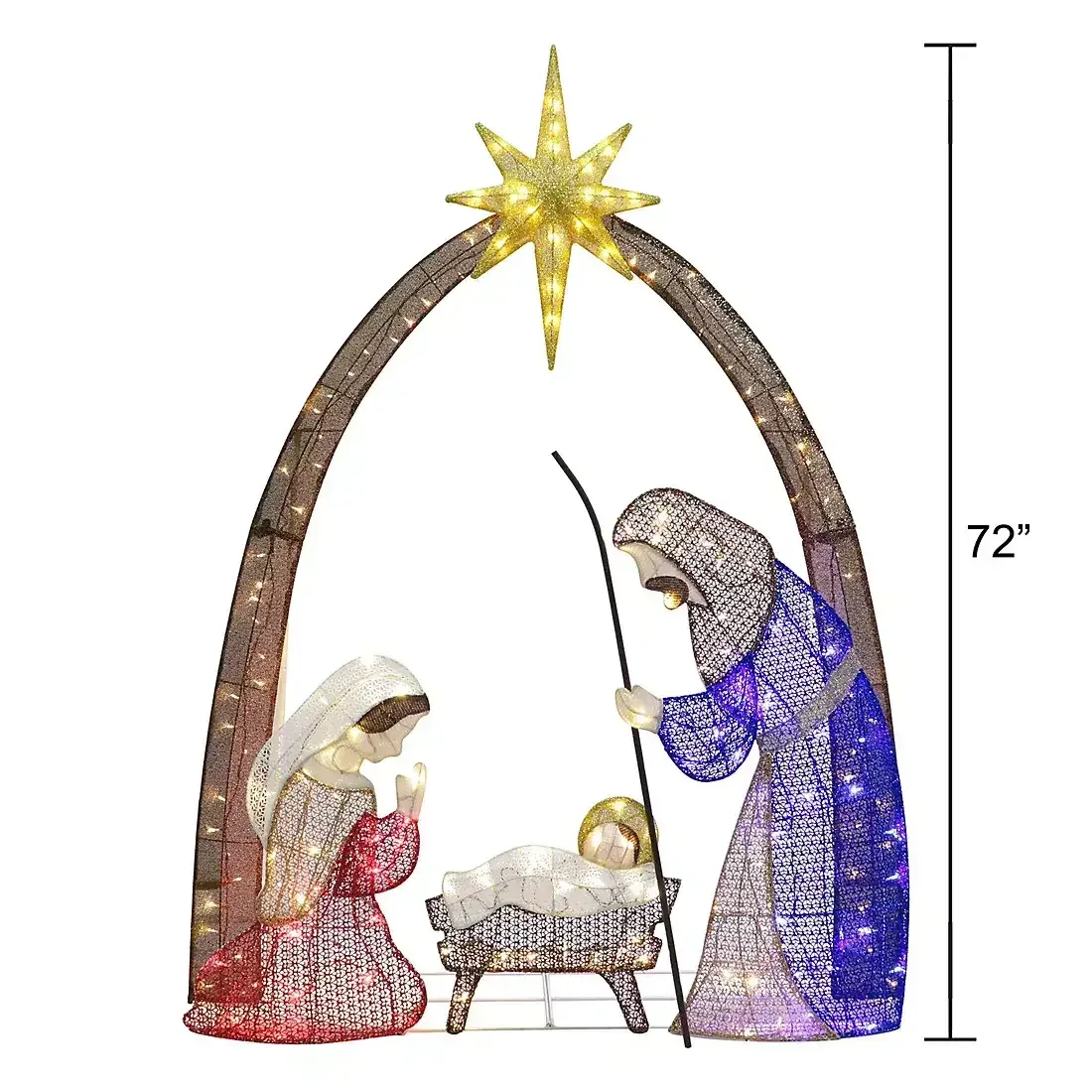 Berkley Jenson 72" Pre-lit Nativity With Arch - Image 4