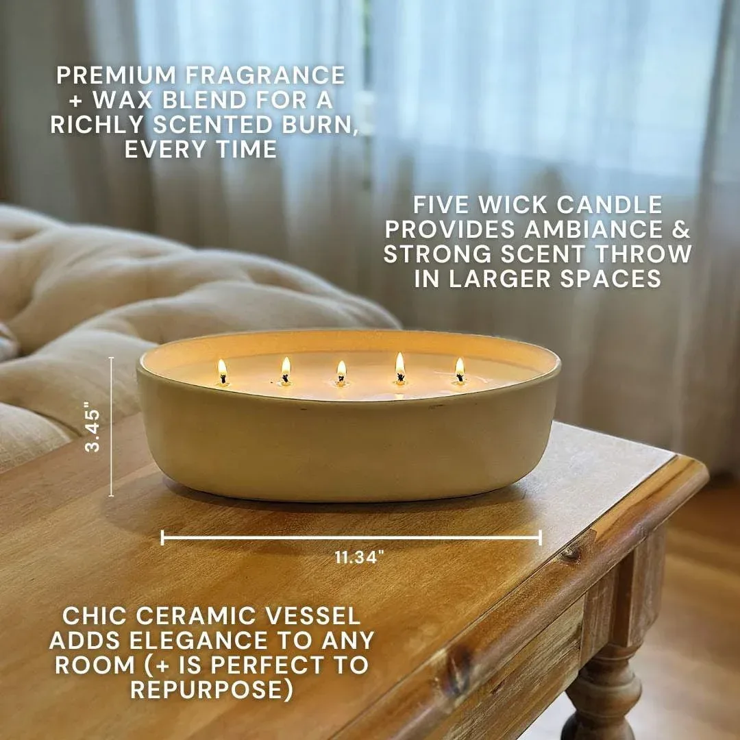 Better Homes and Gardens 5-Wick 40.5 oz Ceramic Candle - Image 4