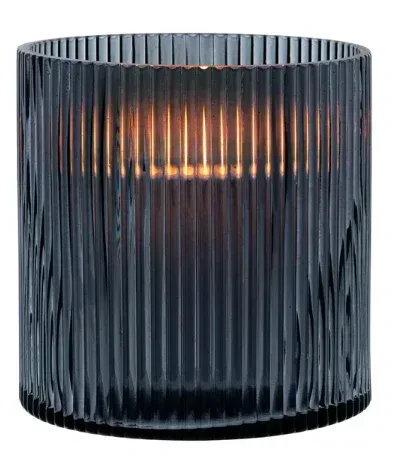Better Homes and Gardens Glass Pillar Candle Holder Hurricane Medium Smoke - Image 2
