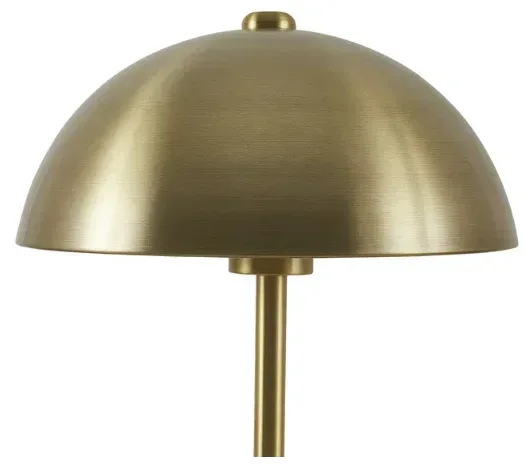 Better Homes & Gardens 18" Modern Dome Touch On/Off Table Lamp, Brass - Image 2