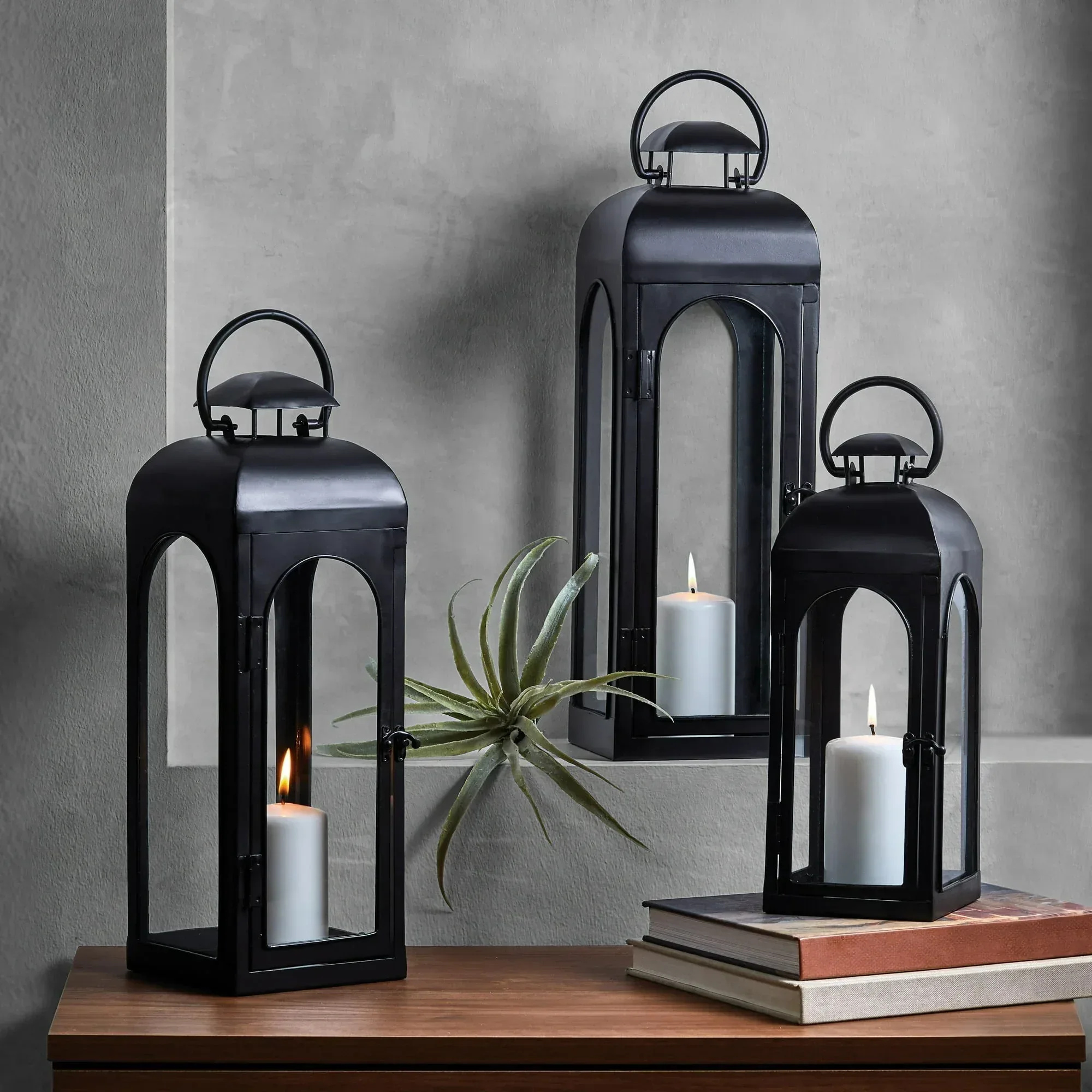 Better Homes & Gardens Black Metal Lantern Candle Holder - Image 9