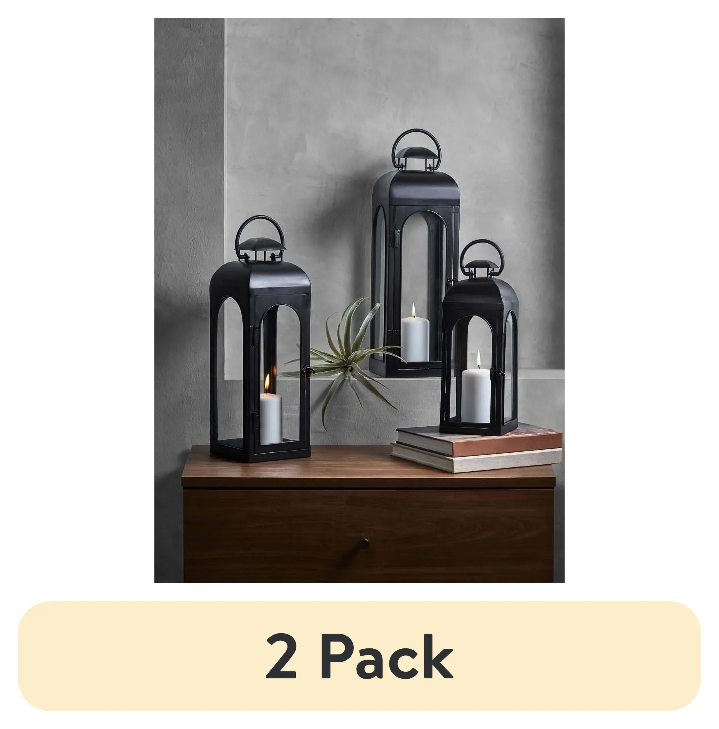 Better Homes & Gardens Black Metal Lantern Candle Holder - Image 6