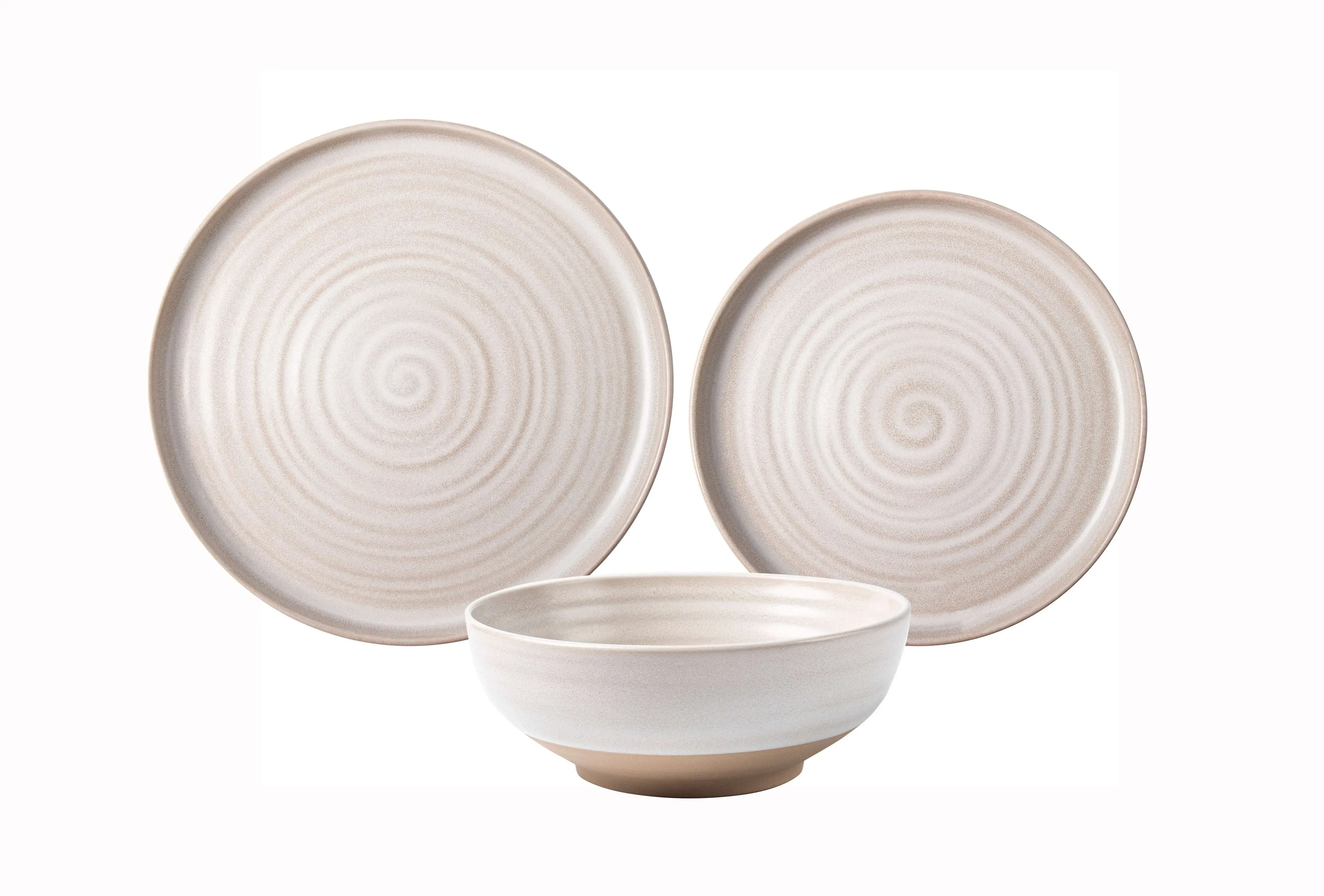 Better Homes & Gardens-Collins Cream Stoneware 12-Piece Dinnerware Set - Image 2