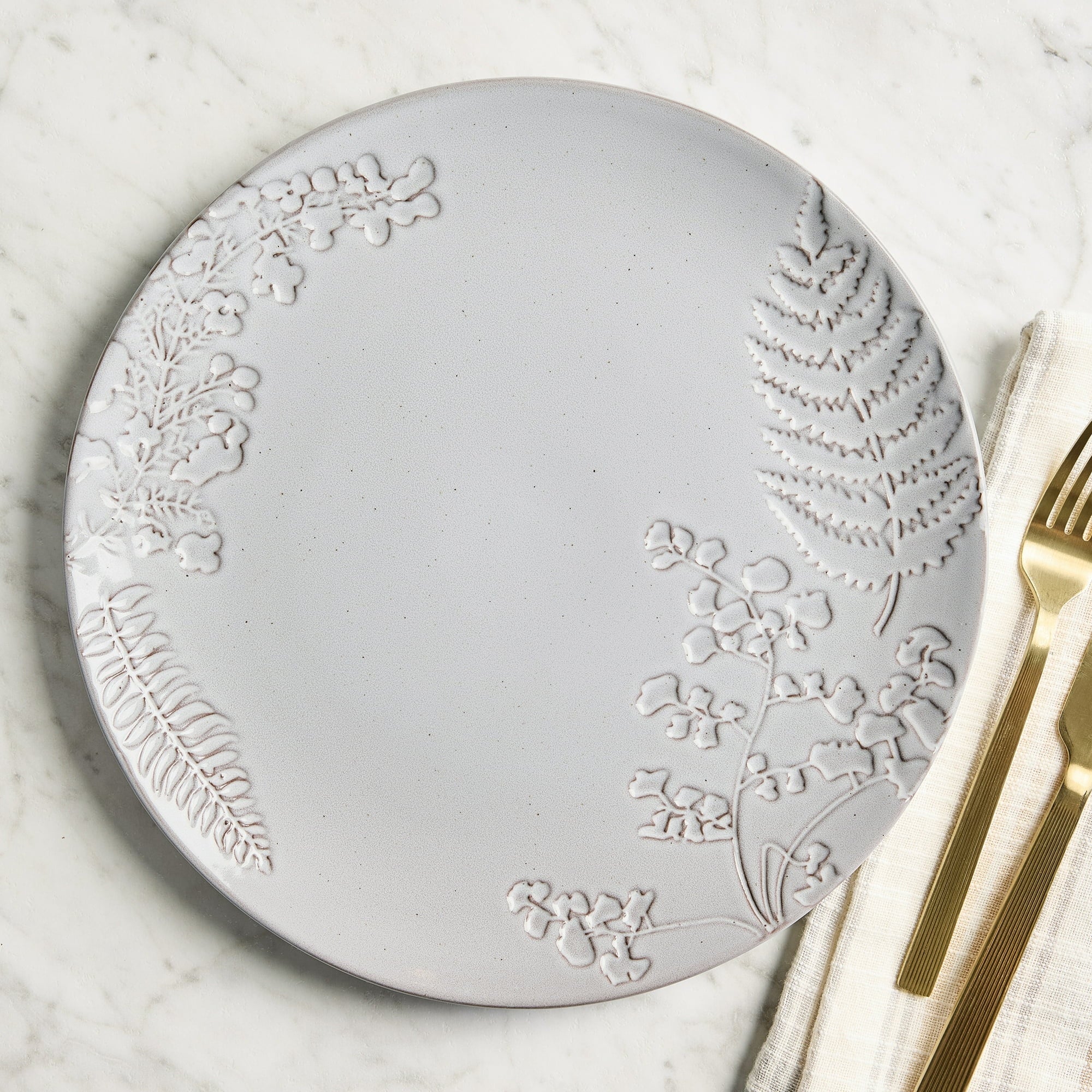Better Homes & Gardens Ellie Collection Gray Stoneware Dinner Plate, 10.7inch - Image 2