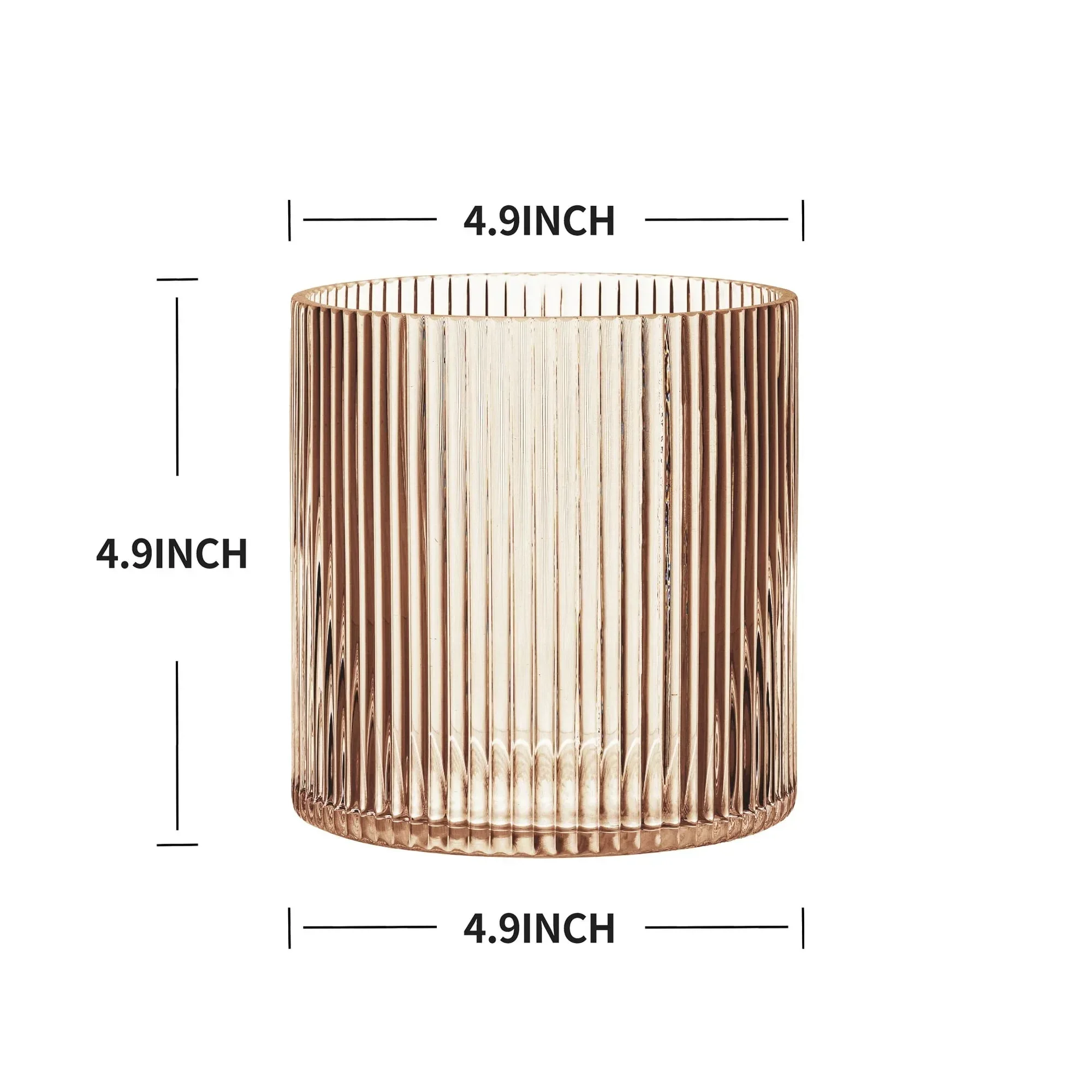 Better Homes & Gardens Glass Ribbed Hurricane Candle Holder, 5", Medium, Living Room - Image 14