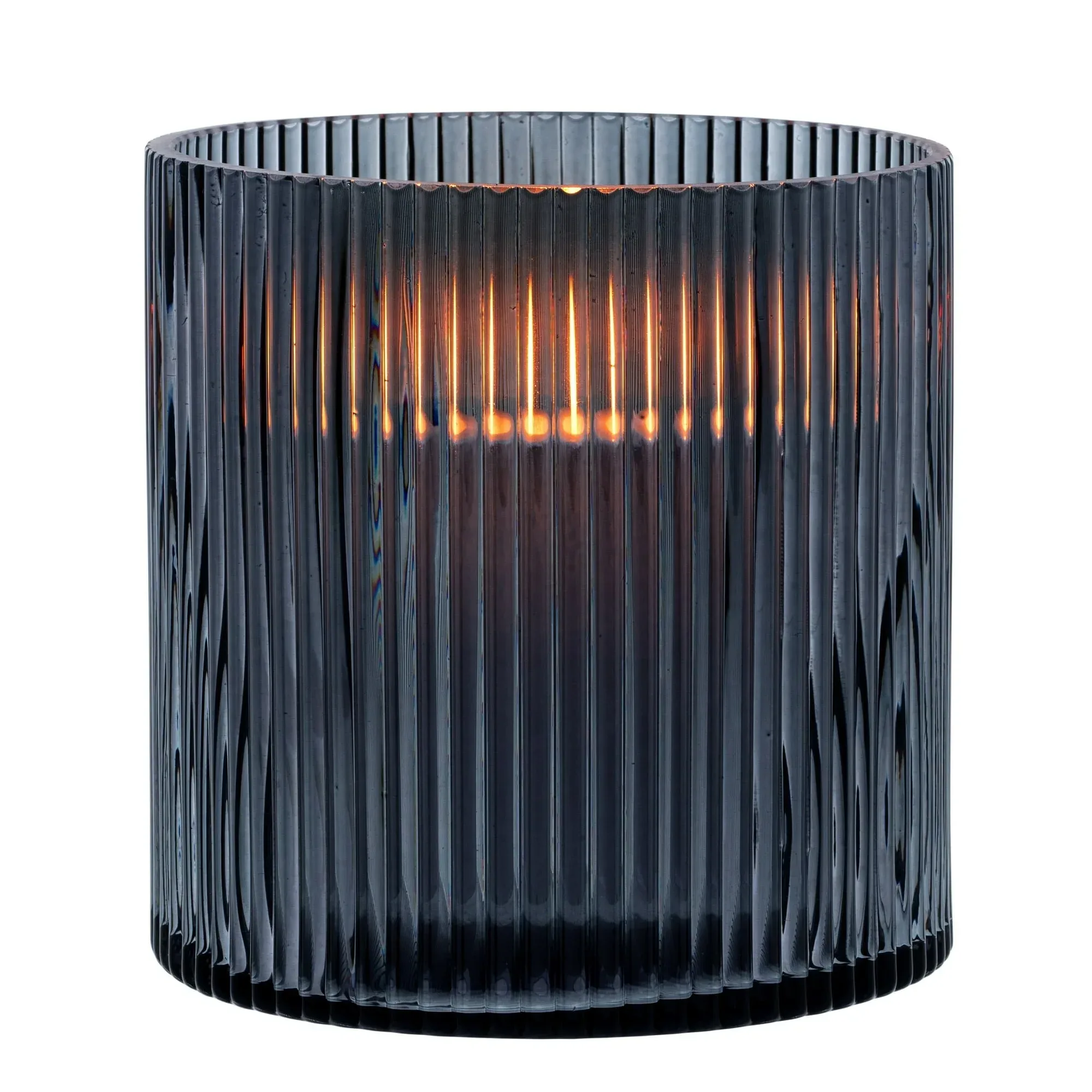 Better Homes & Gardens Glass Ribbed Hurricane Candle Holder, 5", Medium, Living Room - Image 16