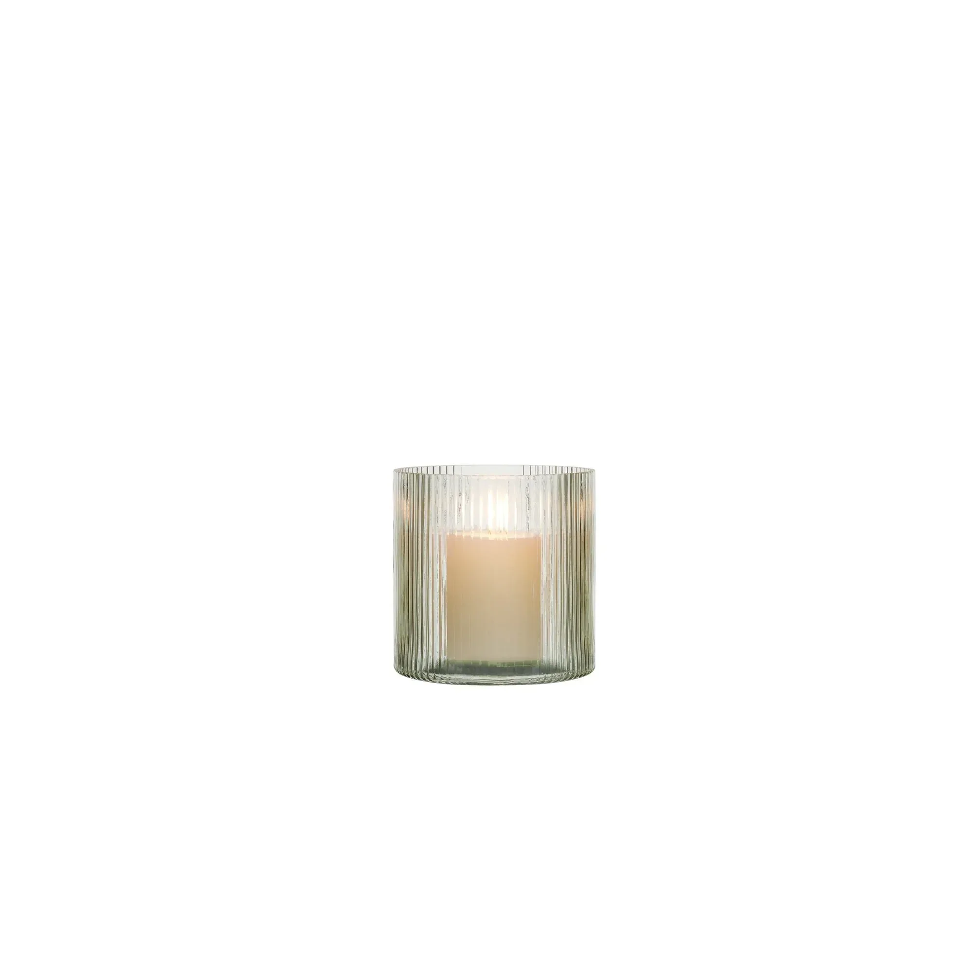 Better Homes & Gardens Glass Ribbed Hurricane Candle Holder, 5", Medium, Living Room - Image 5