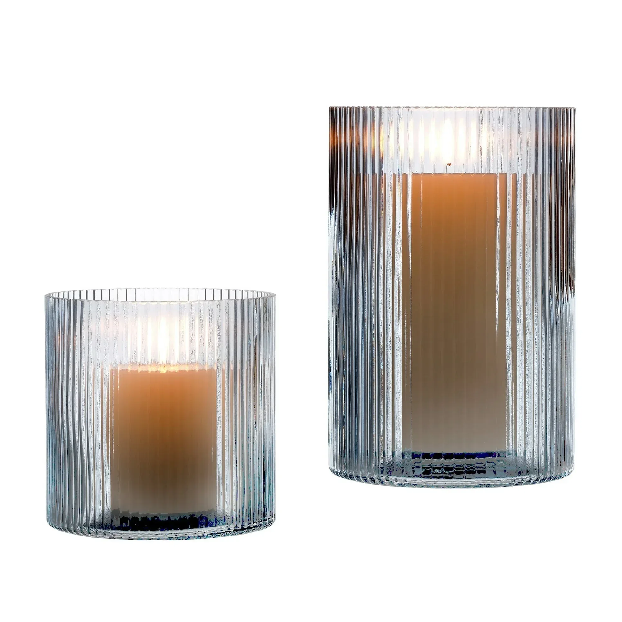 Better Homes & Gardens Glass Ribbed Hurricane Candle Holder, 5", Medium, Living Room - Image 9