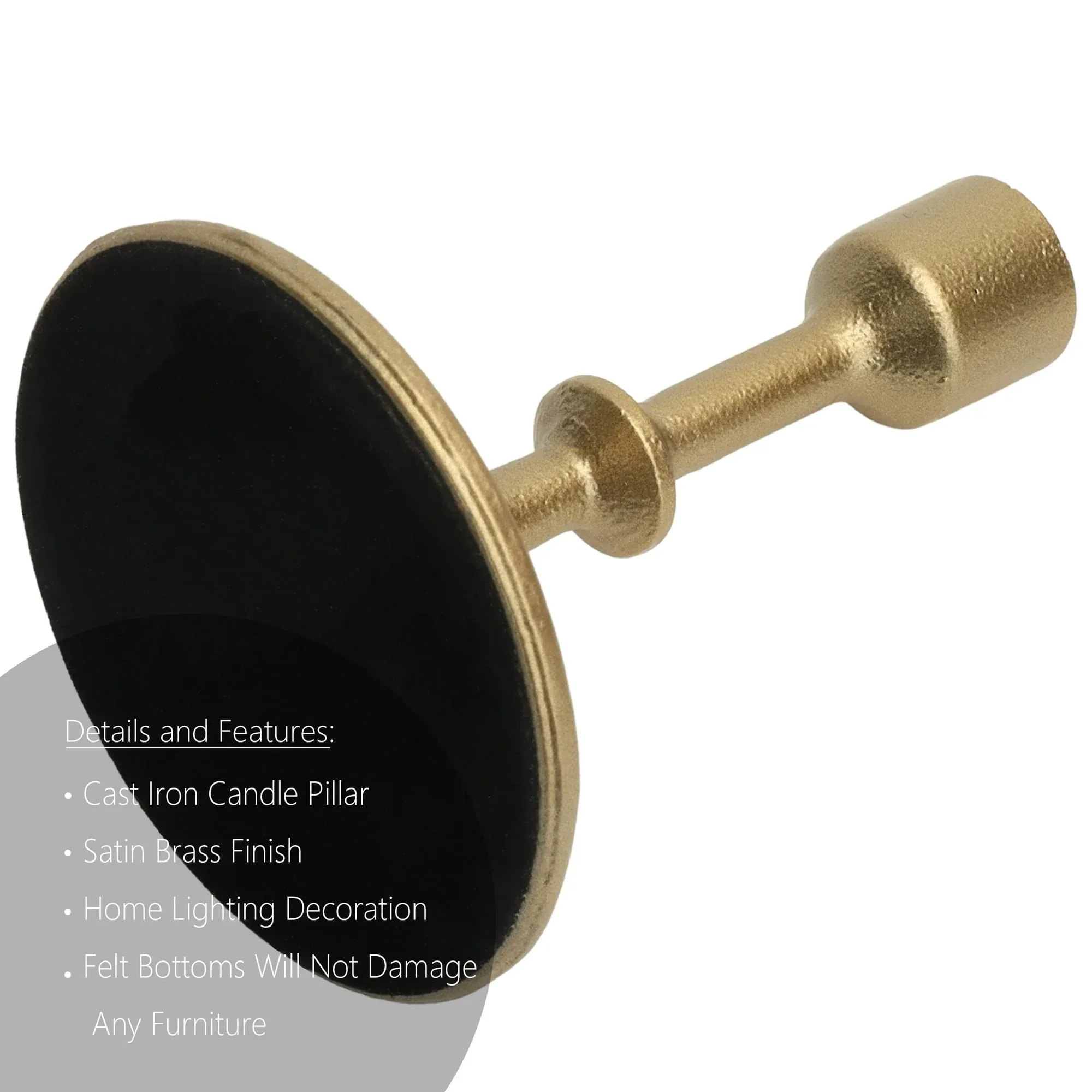 Better Homes & Gardens Gold Cast Iron Taper Candle Holder - Image 5