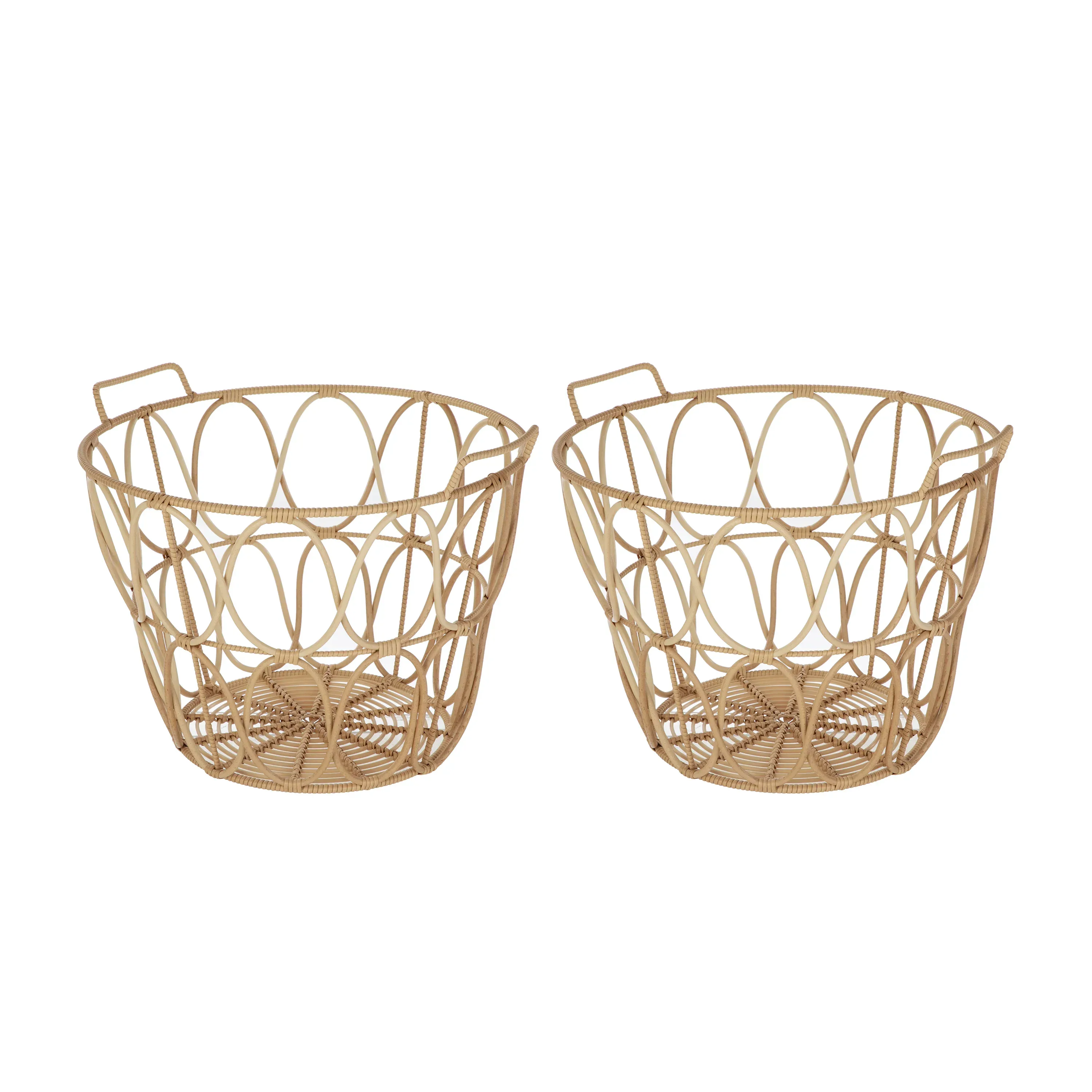 Better Homes & Gardens Large Poly Rattan Storage Basket with Handles - Image 7