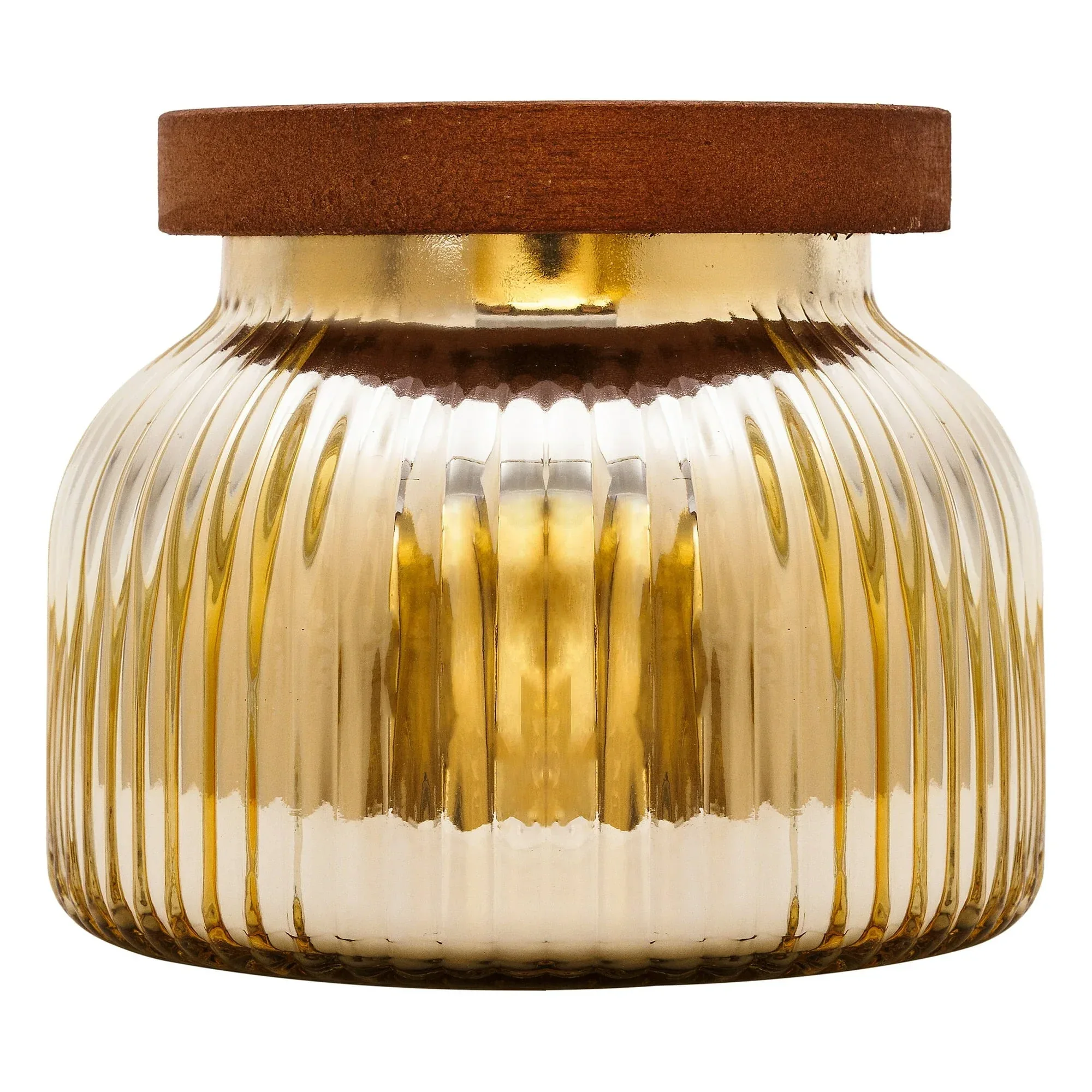 Better Homes & Gardens Scented Cotton 2-Wicks Ribbed Mecury Glass Jar Candle with Wooden Lid 18oz - Image 14