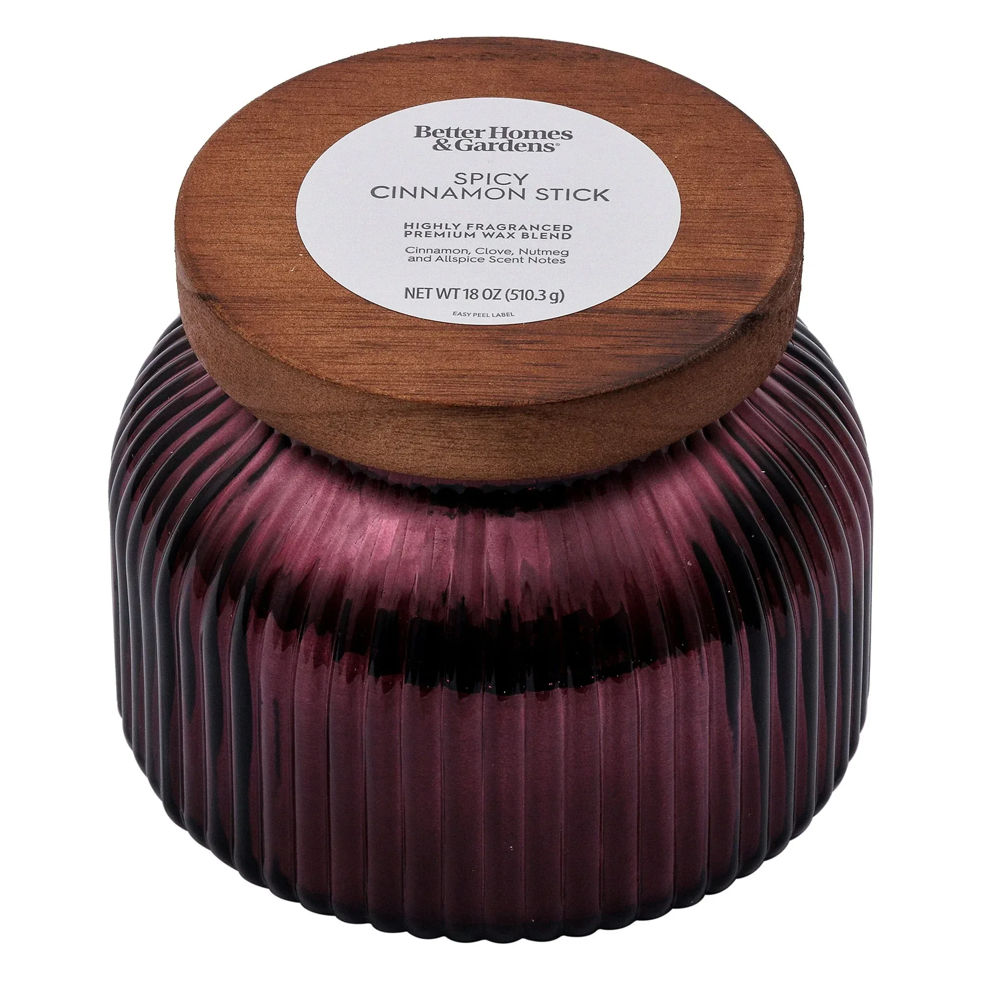 Better Homes & Gardens Scented Cotton 2-Wicks Ribbed Mecury Glass Jar Candle with Wooden Lid 18oz - Image 27