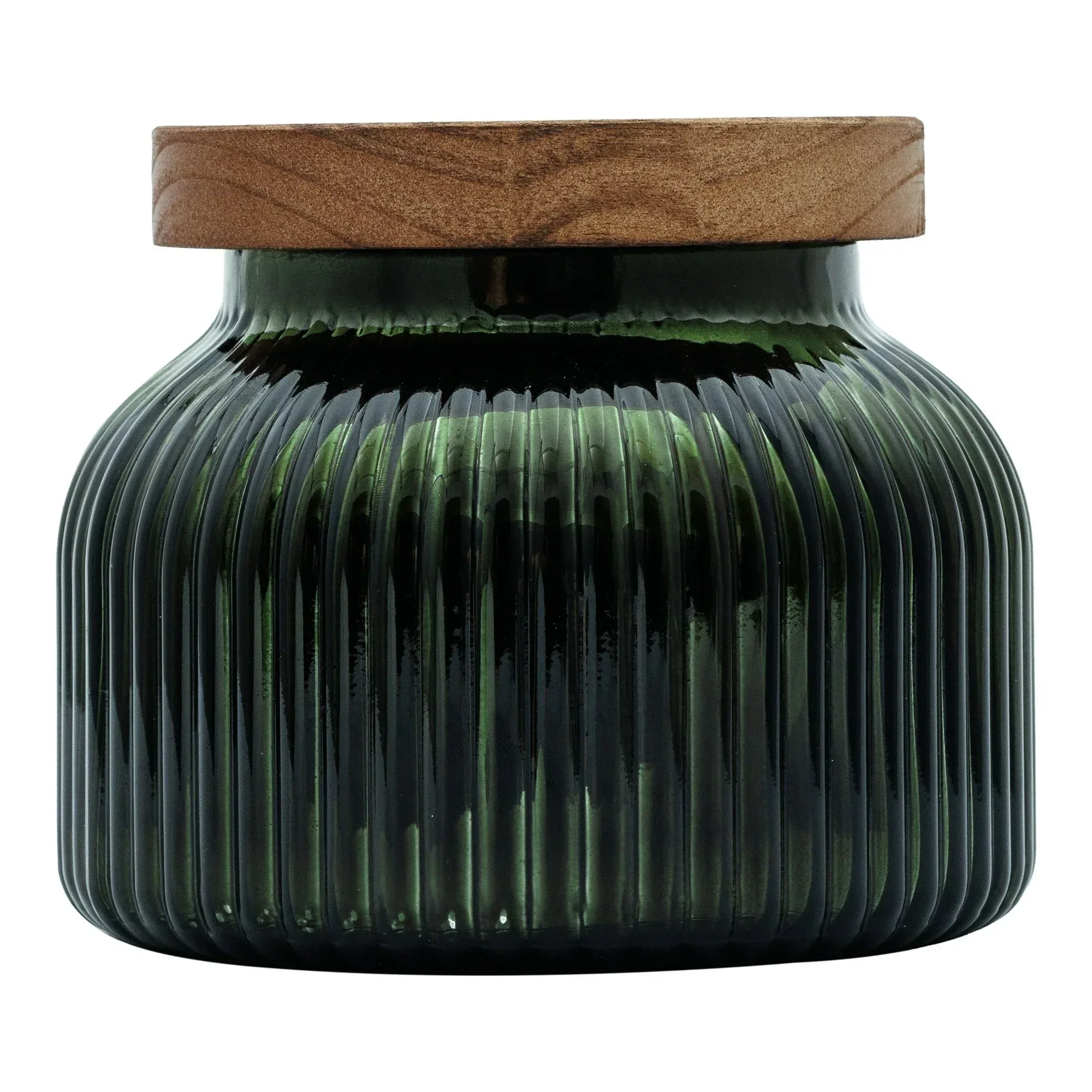 Better Homes & Gardens Scented Cotton 2-Wicks Ribbed Mecury Glass Jar Candle with Wooden Lid 18oz - Image 8
