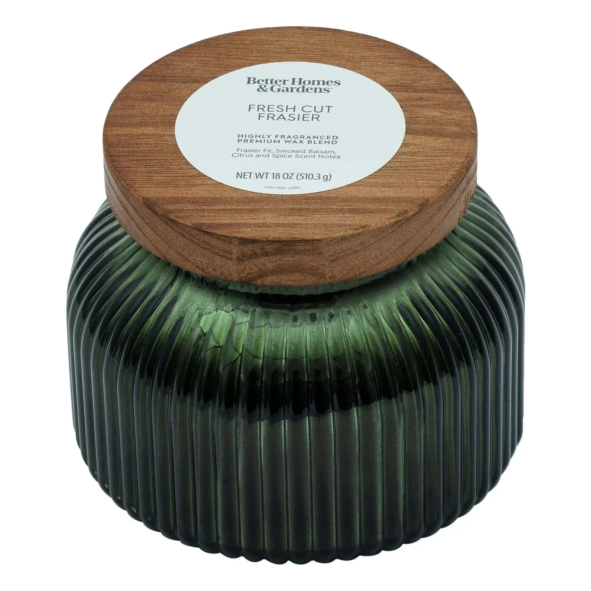 Better Homes & Gardens Scented Cotton 2-Wicks Ribbed Mecury Glass Jar Candle with Wooden Lid 18oz - Image 9