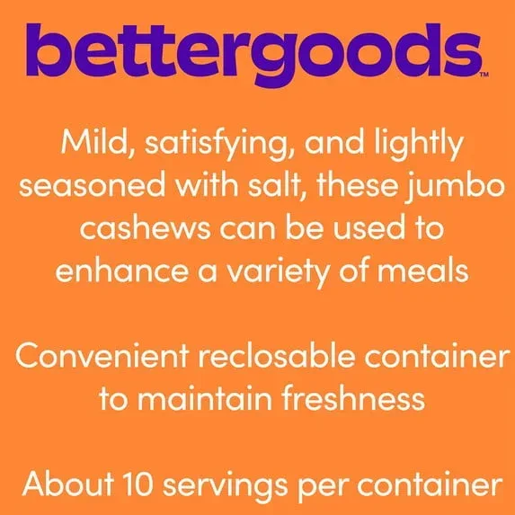 bettergoods Roasted and Salted Cashews, 10 oz - Image 4