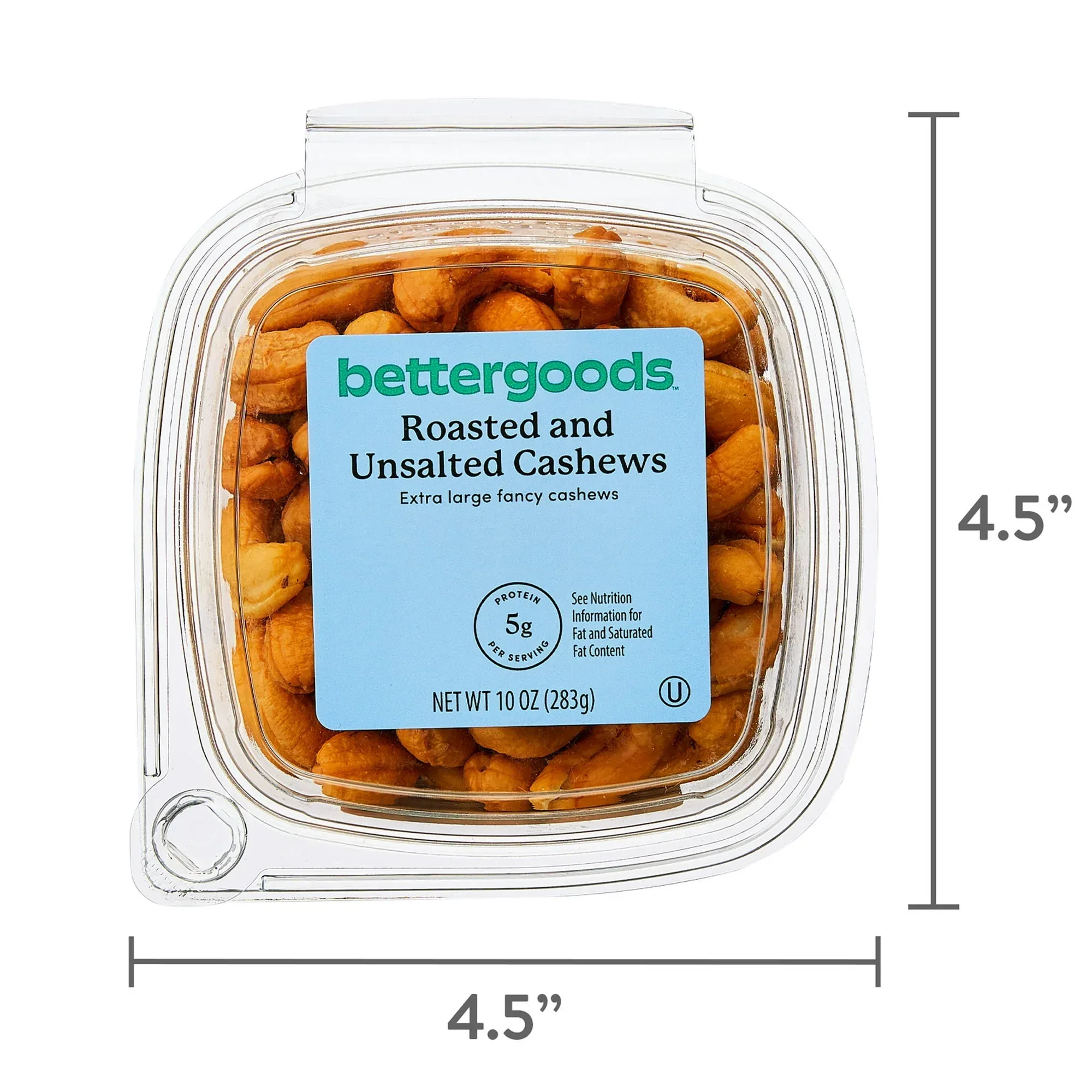bettergoods Roasted and Unsalted Cashews, 10 oz - Image 5
