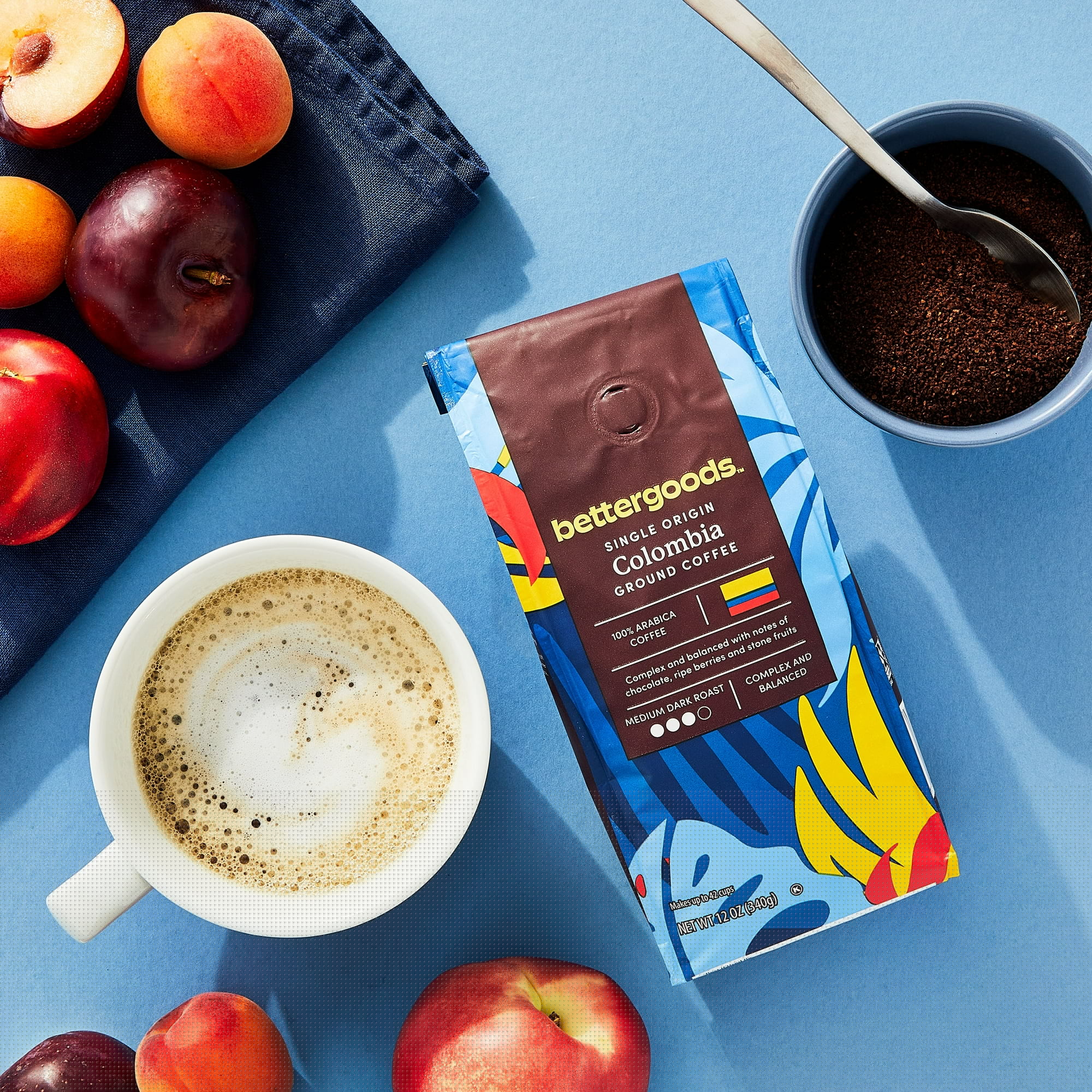 bettergoods Single Origin Colombia Ground Coffee, Medium Dark Roast, 12 oz - Image 2