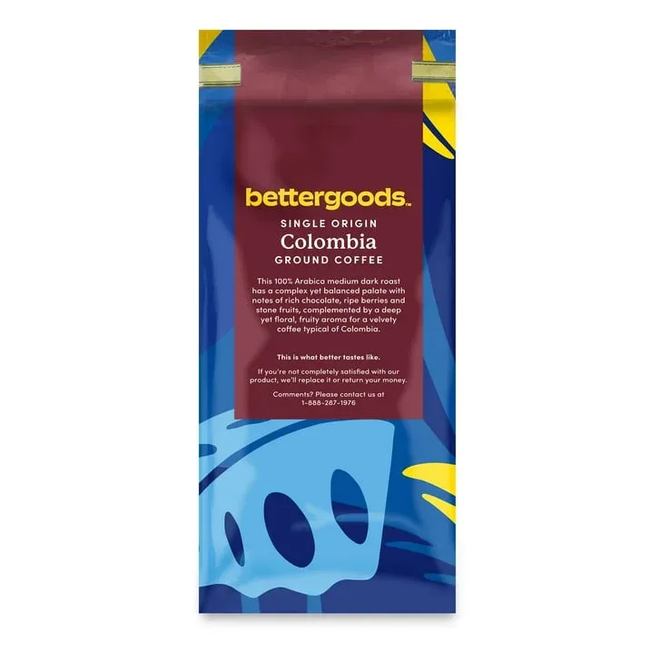 bettergoods Single Origin Colombia Ground Coffee, Medium Dark Roast, 12 oz - Image 3