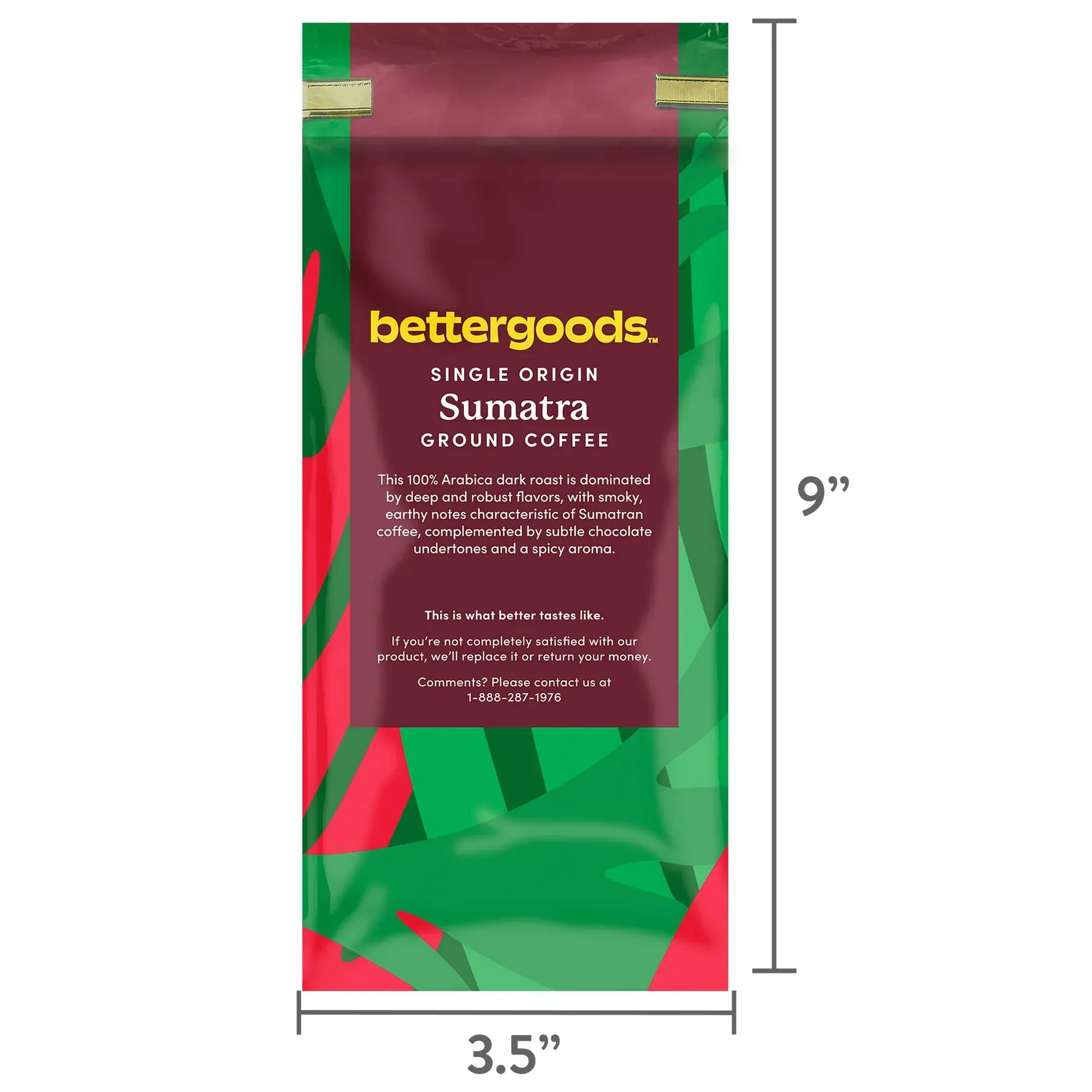 bettergoods Sumatra Single Origin Ground Coffee, Dark Roast, 12 oz - Image 6