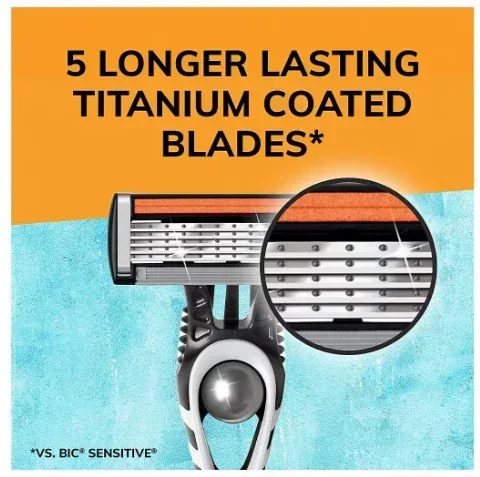 BIC Flex 5 Titanium-Coated Disposable Razor for Men, 9 ct. - Image 2