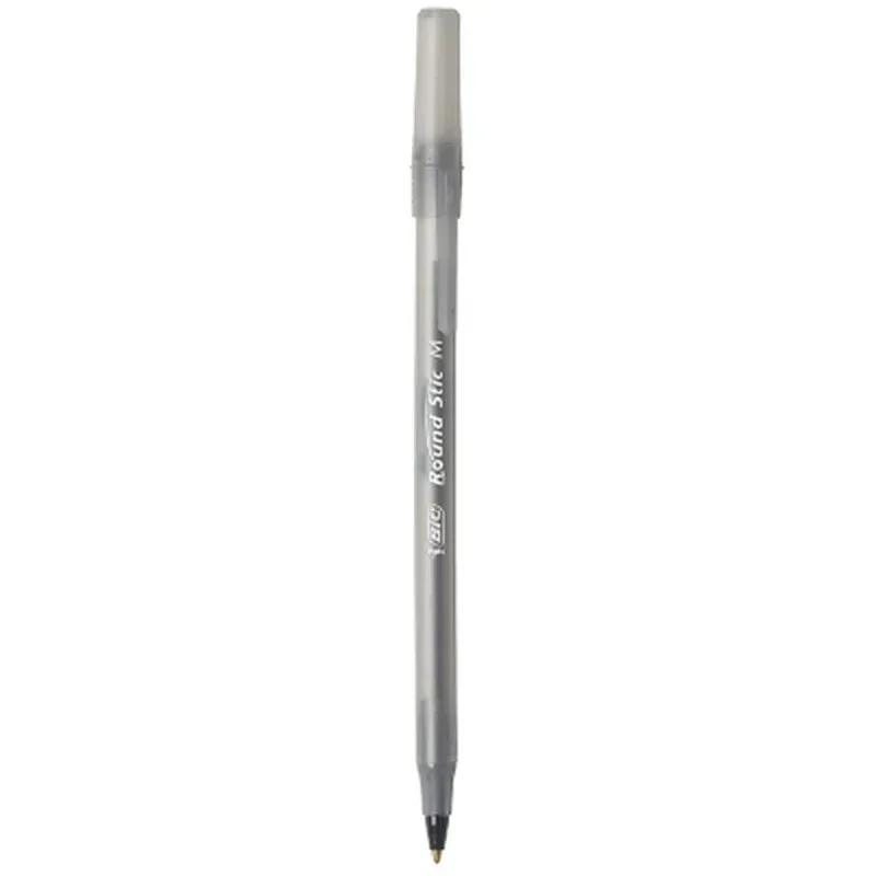 BIC round Stic Xtra Life, Medium Point, 96 Ct., Black