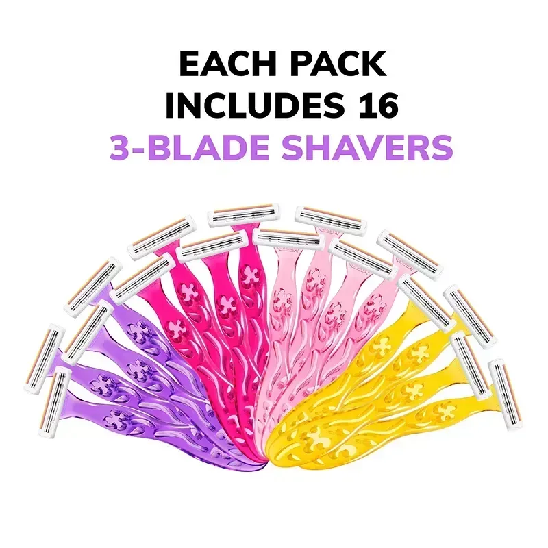 BIC Soleil Simply Smooth Disposable Razor, 3 Blade Womens Razors, 16 ct. - Image 7