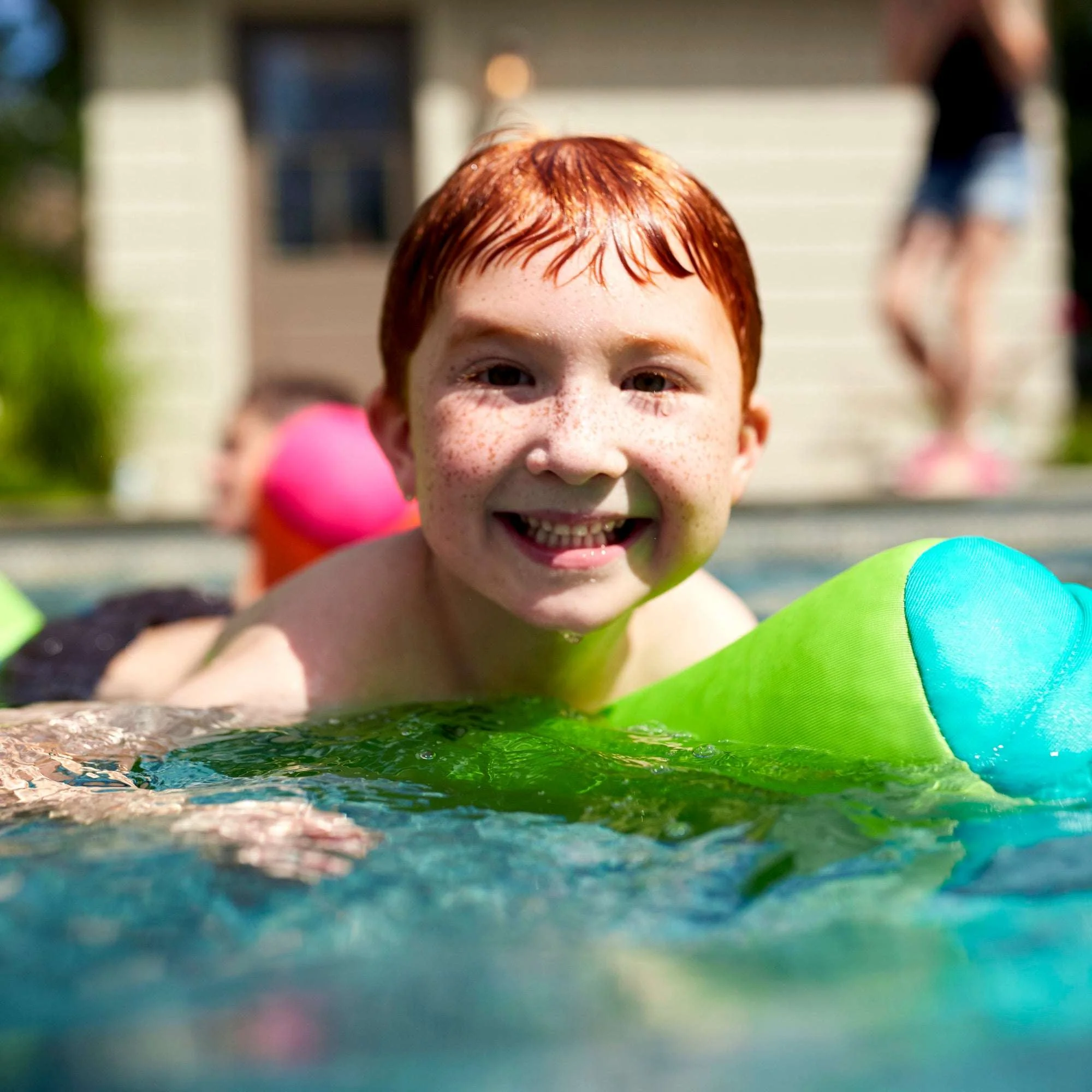 Big Joe Noodle No Inflation Needed Pool Float, Aqua/Green Double Sided Mesh, Quick Draining Fabric, Jumbo 4 feet - Image 5
