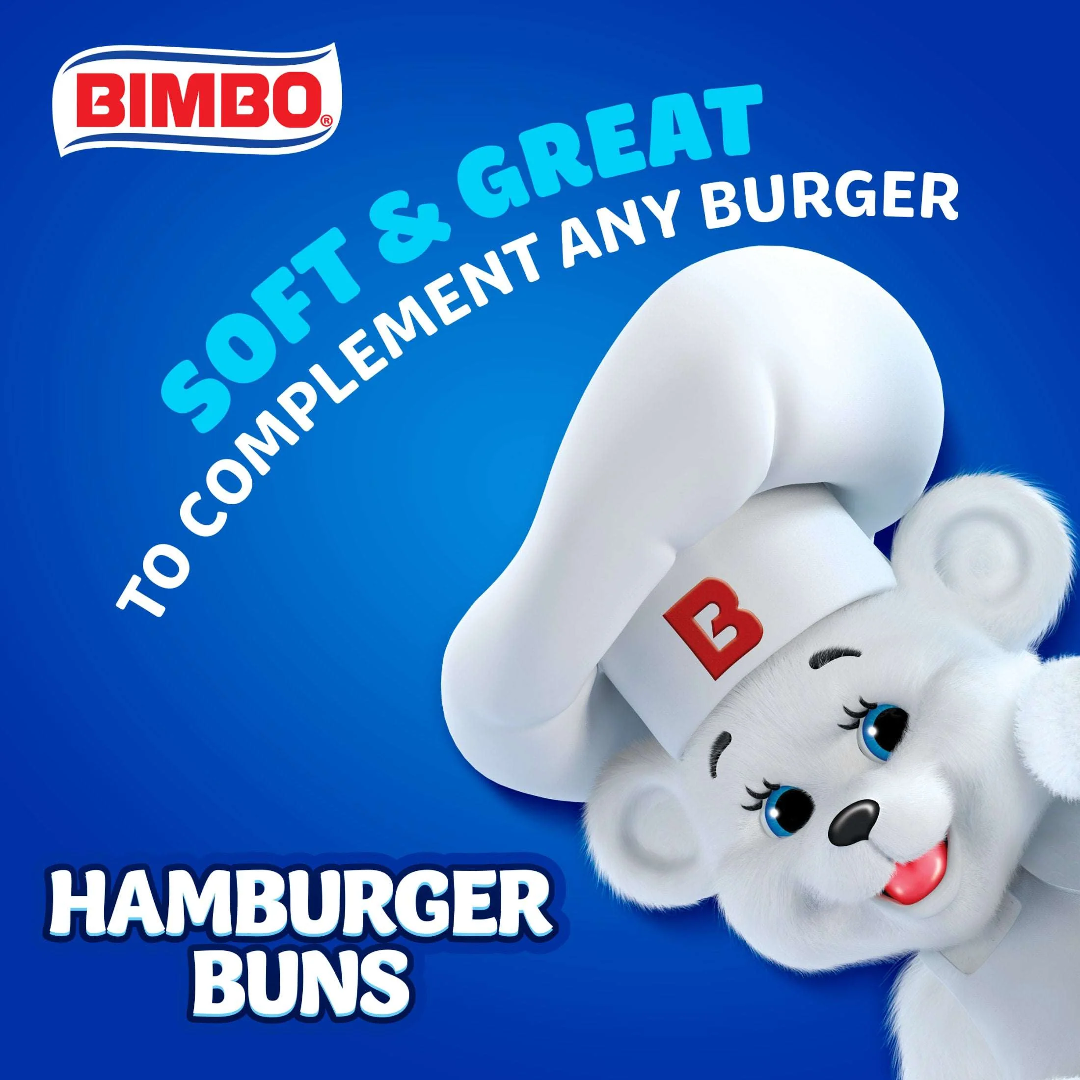 Bimbo Bimbollos Hamburger Buns, 8 count, White Hamburger Buns, 15 oz Bag - Image 2