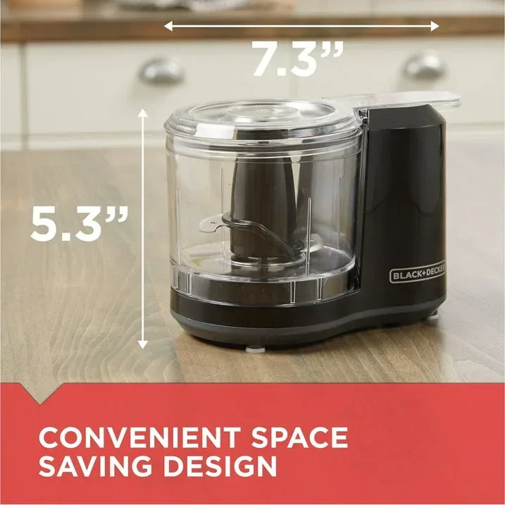 BLACK+DECKER 1.5-Cup Electric Food Chopper, One Touch Pulse, 150W Motor, Mini Food Processor, Stay-Sharp Blade, Dishwasher Safe - Image 6
