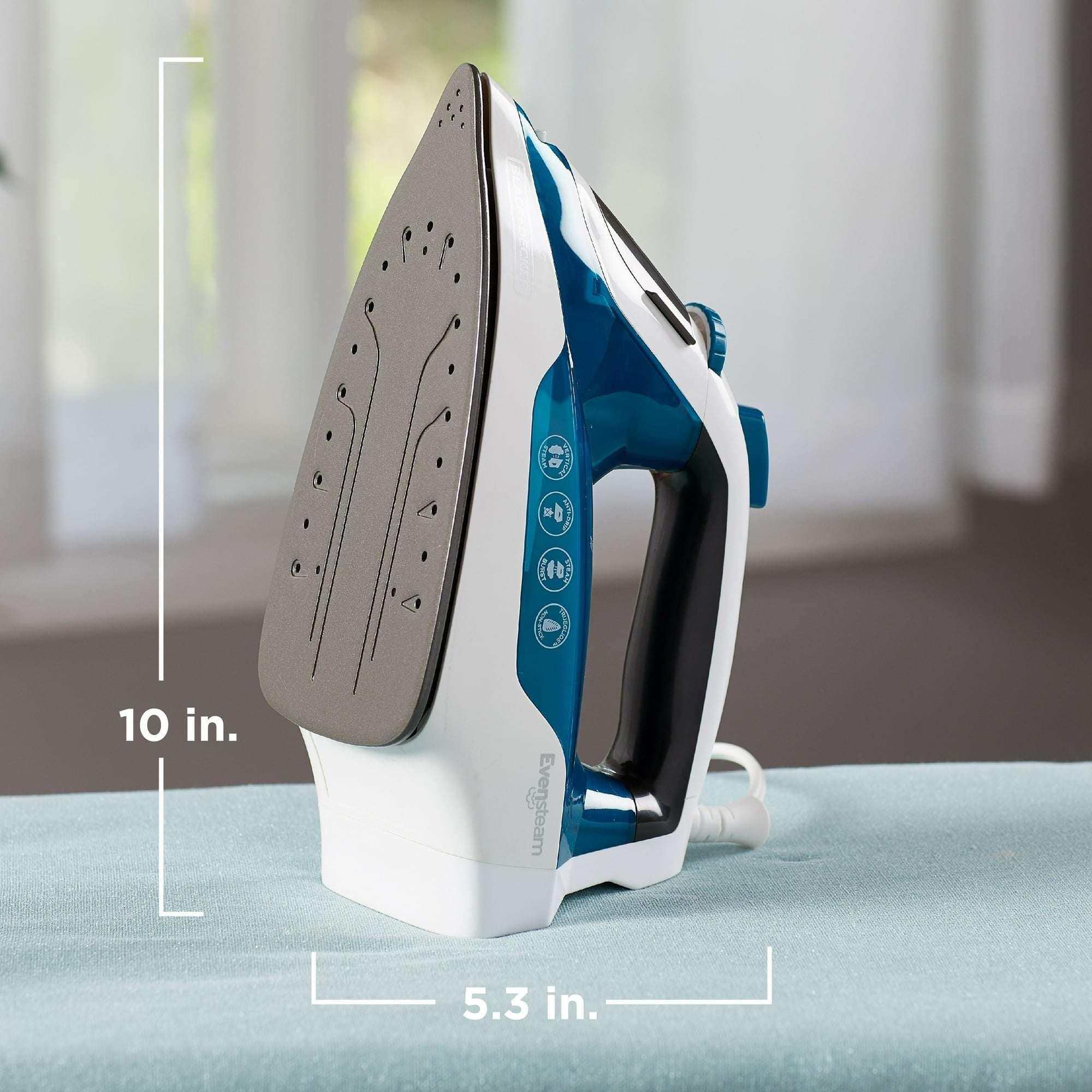 BLACK+DECKER Easy Steam Compact Iron, True-Glide Non-Stick Soleplate, Vertical Steam - Image 8