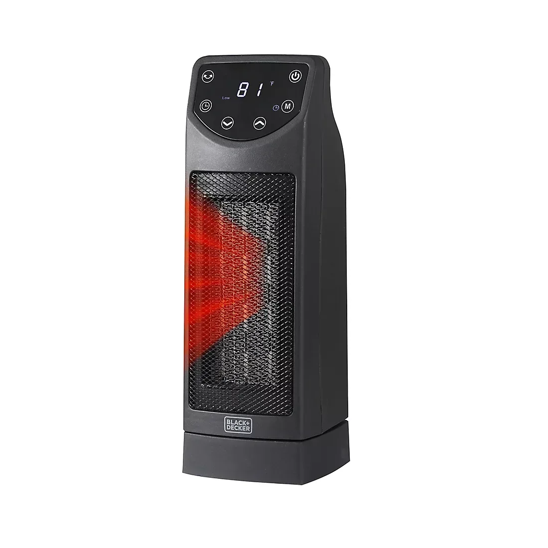 BLACK+DECKER Oscillating Ceramic Desktop Heater with Remote, 1500W Space Heater and Fan Combo
