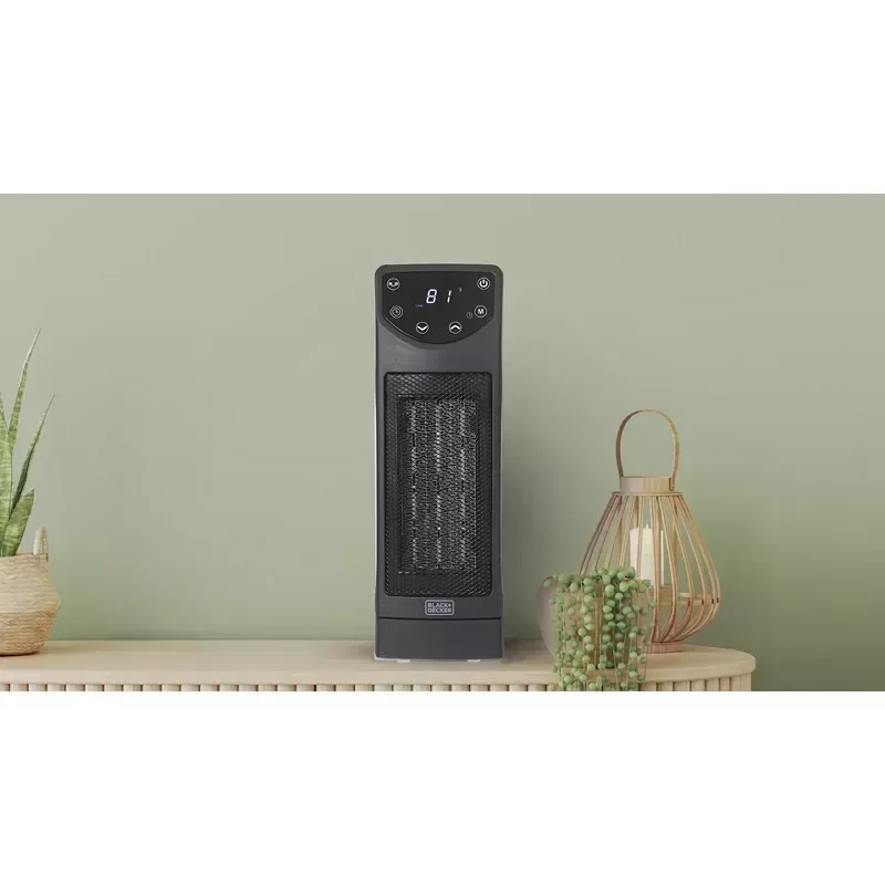 BLACK+DECKER Oscillating Ceramic Desktop Heater with Remote, 1500W Space Heater and Fan Combo - Image 7