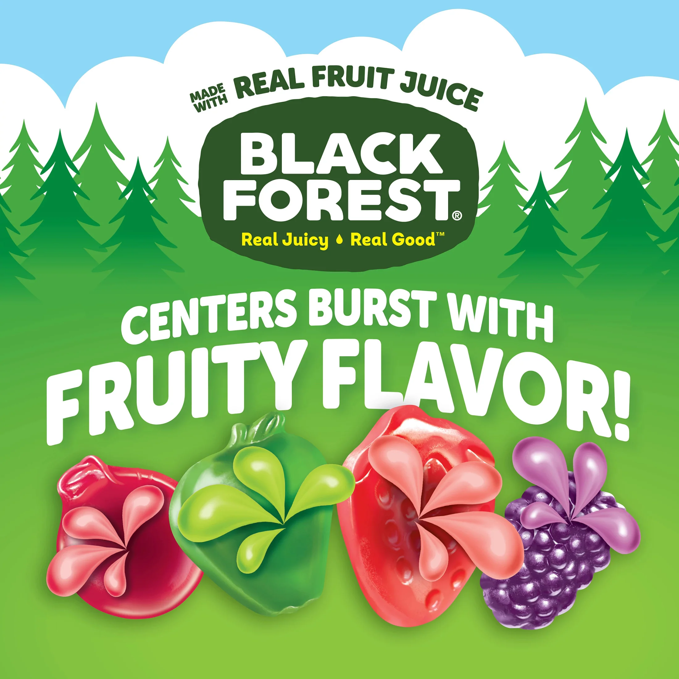 Black Forest Juicy Burst Fruit Flavored Snacks, Mixed Fruit Flavors, 0.8 oz, 22 Count - Image 2