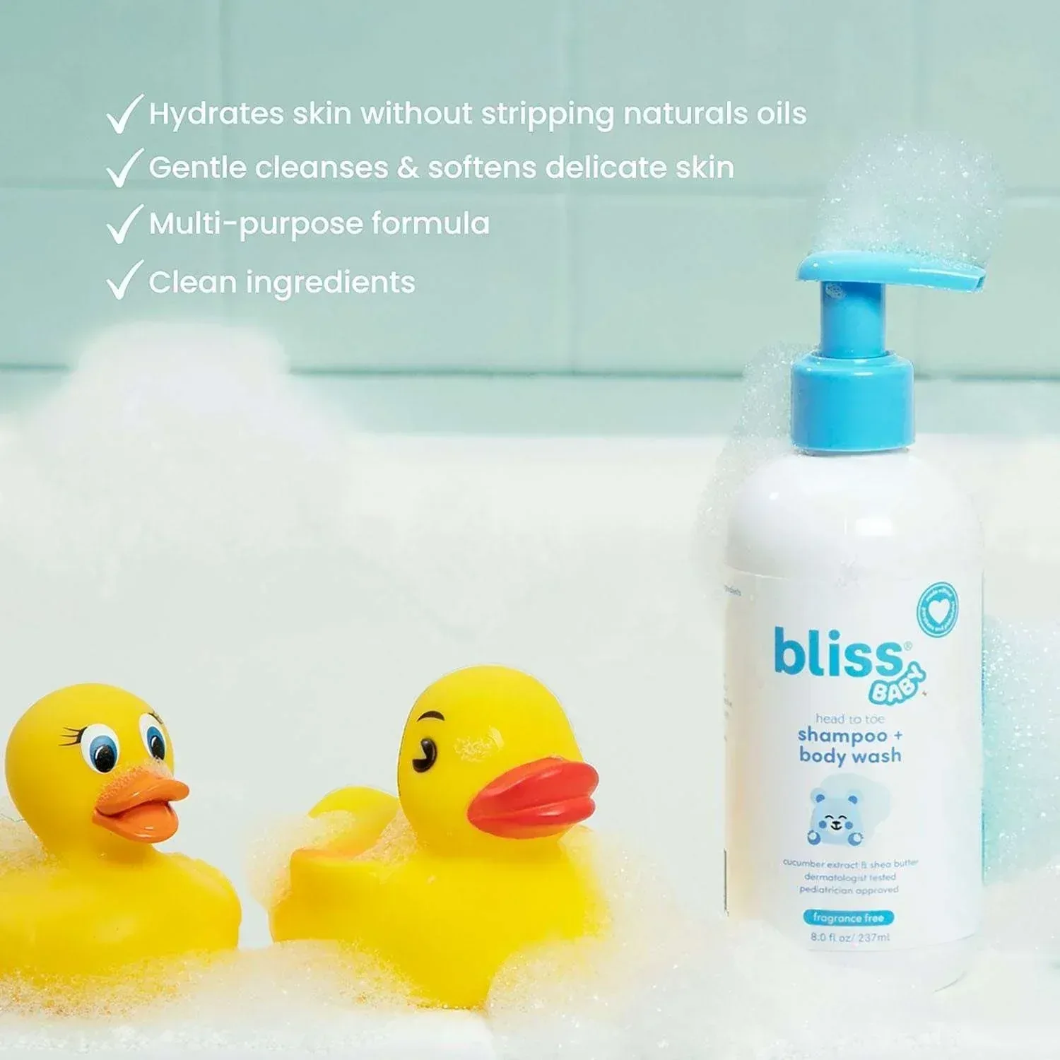 Bliss Baby Bath Bundle, 2-in-1 Shampoo + Body Wash & Lotion, 8 fl. oz., 2 pk. - Image 7