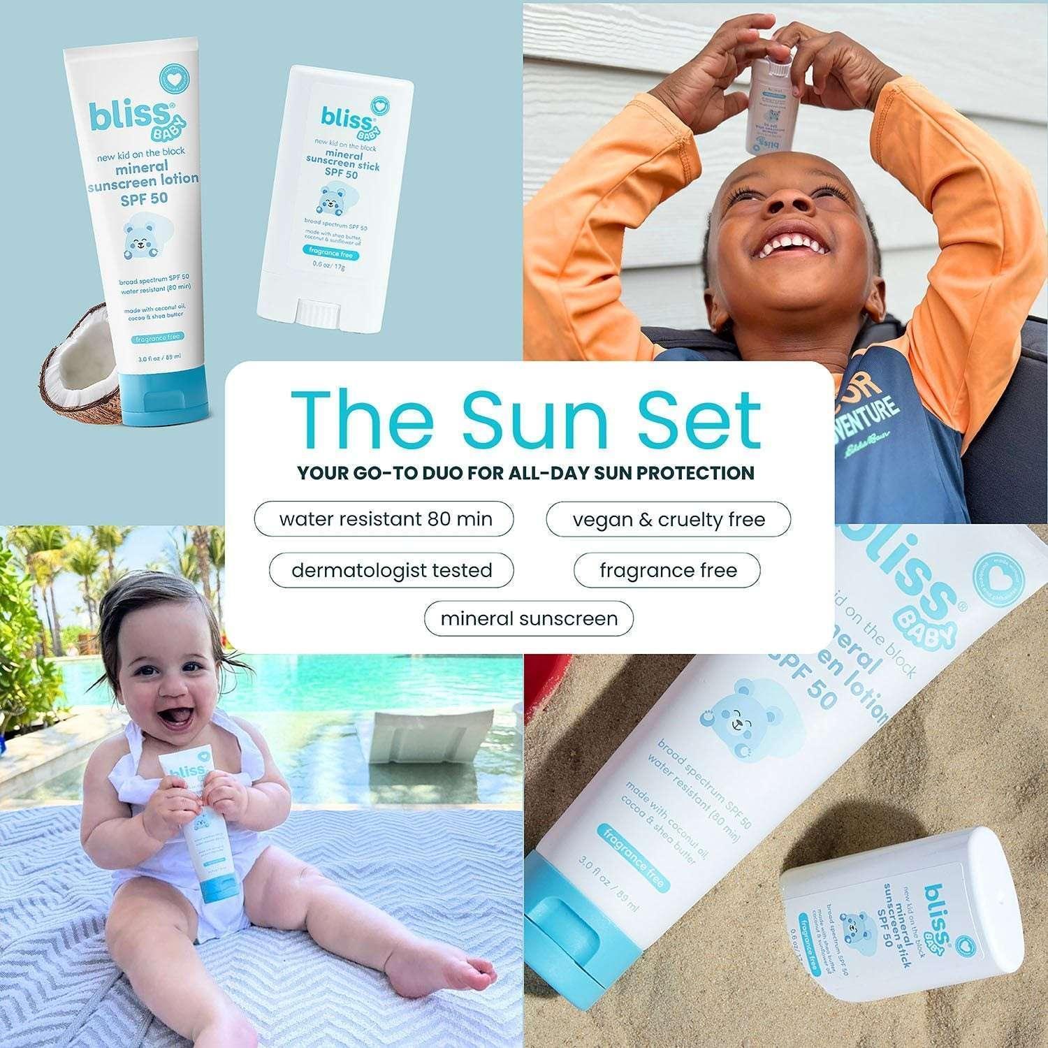 Bliss Baby Mineral Lotion & Stick, SPF 50, Sunscreen Set - Image 2