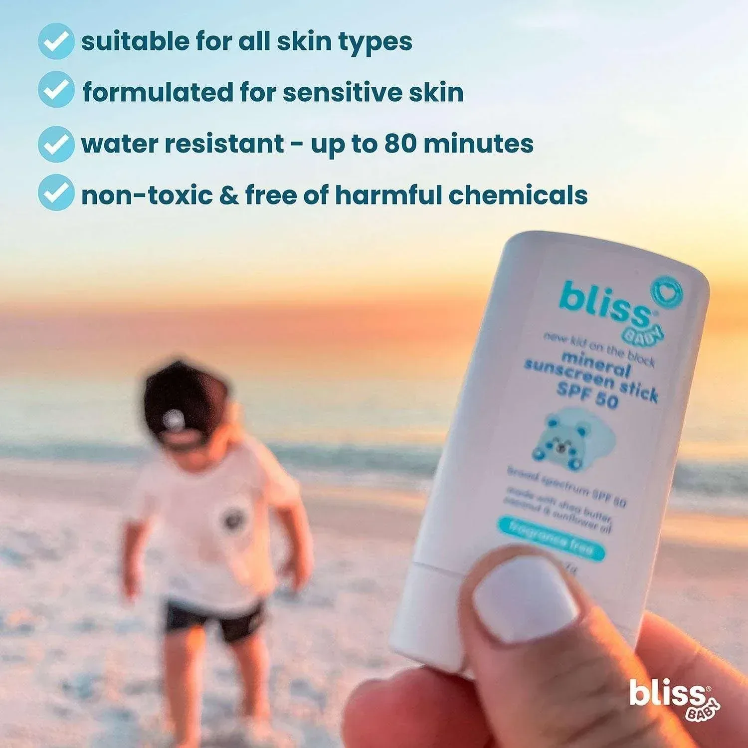 Bliss Baby Mineral Lotion & Stick, SPF 50, Sunscreen Set - Image 8
