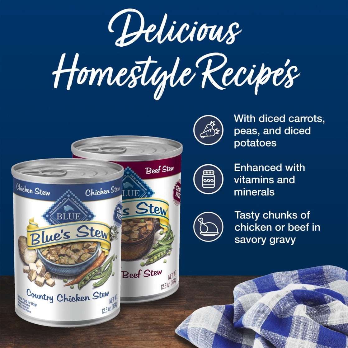 Blue Buffalo Blue's Stew Natural Wet Dog Food, Hearty Beef & Country Chicken Variety Pack - Image 5