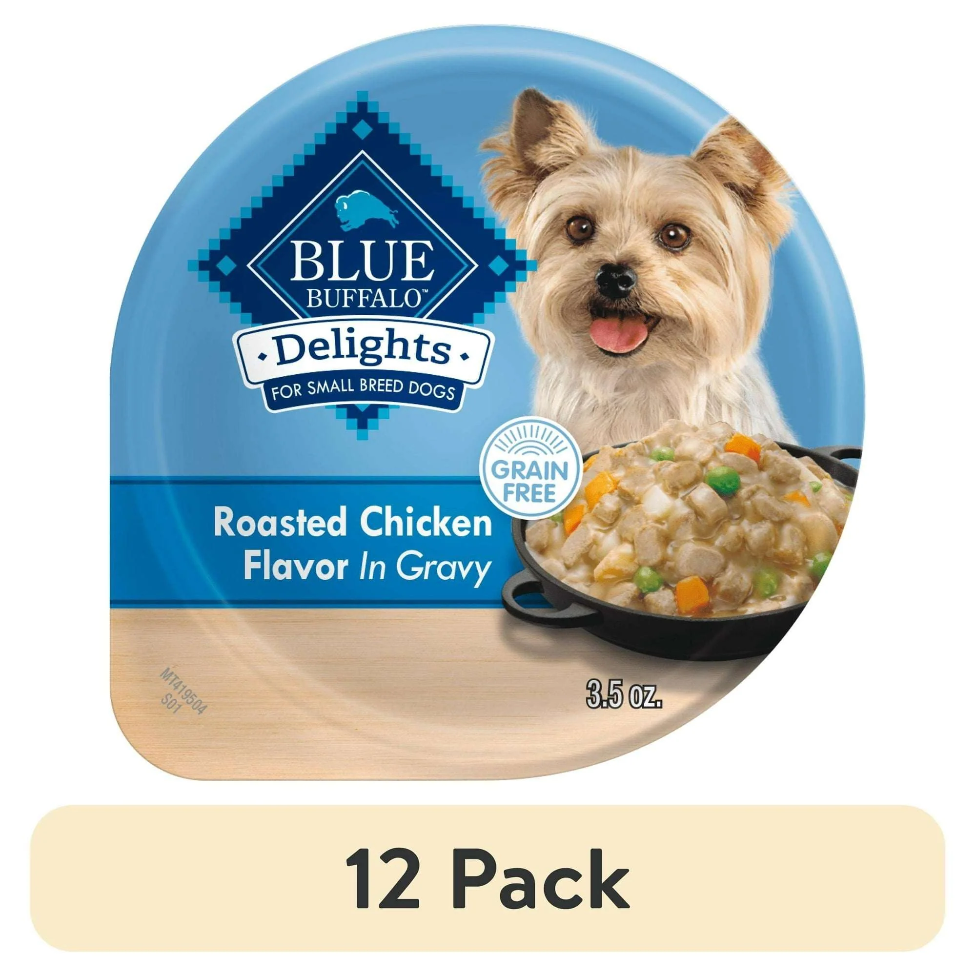 Blue Buffalo Delights Small Breed Roasted Chicken Flavor in Hearty Gravy Wet Dog Food for Adult Dogs, Grain-Free, 3.5 oz. Cup - Image 11