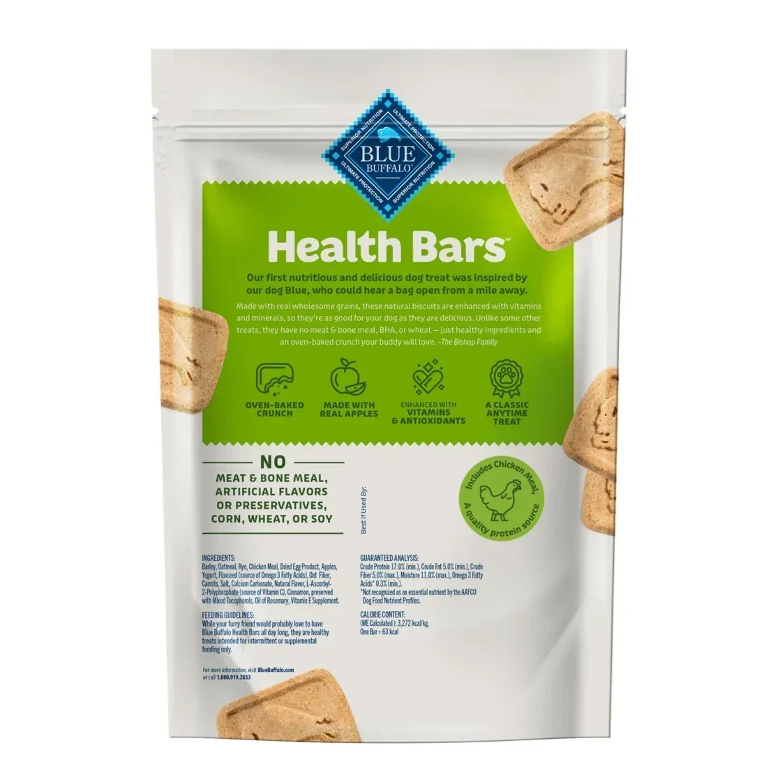 Blue Buffalo Health Bars Crunchy Dog Biscuits, Apples & Yogurt - Image 2