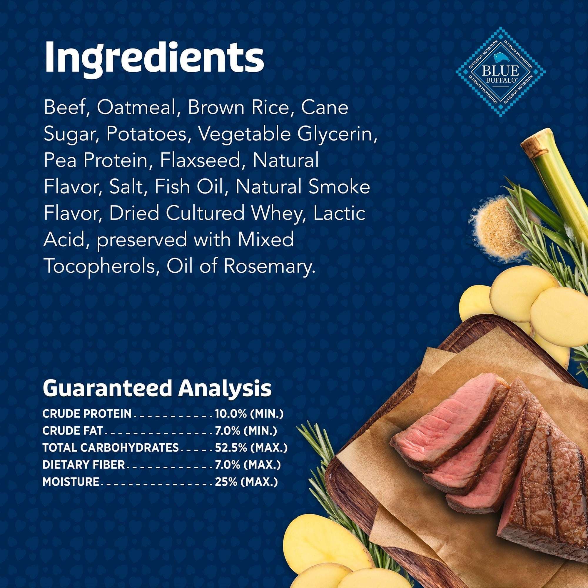Blue Buffalo Jumbo Bits Beef Recipe, Soft & Chewy Natural Dog Treats, 11 oz. Bag - Image 6
