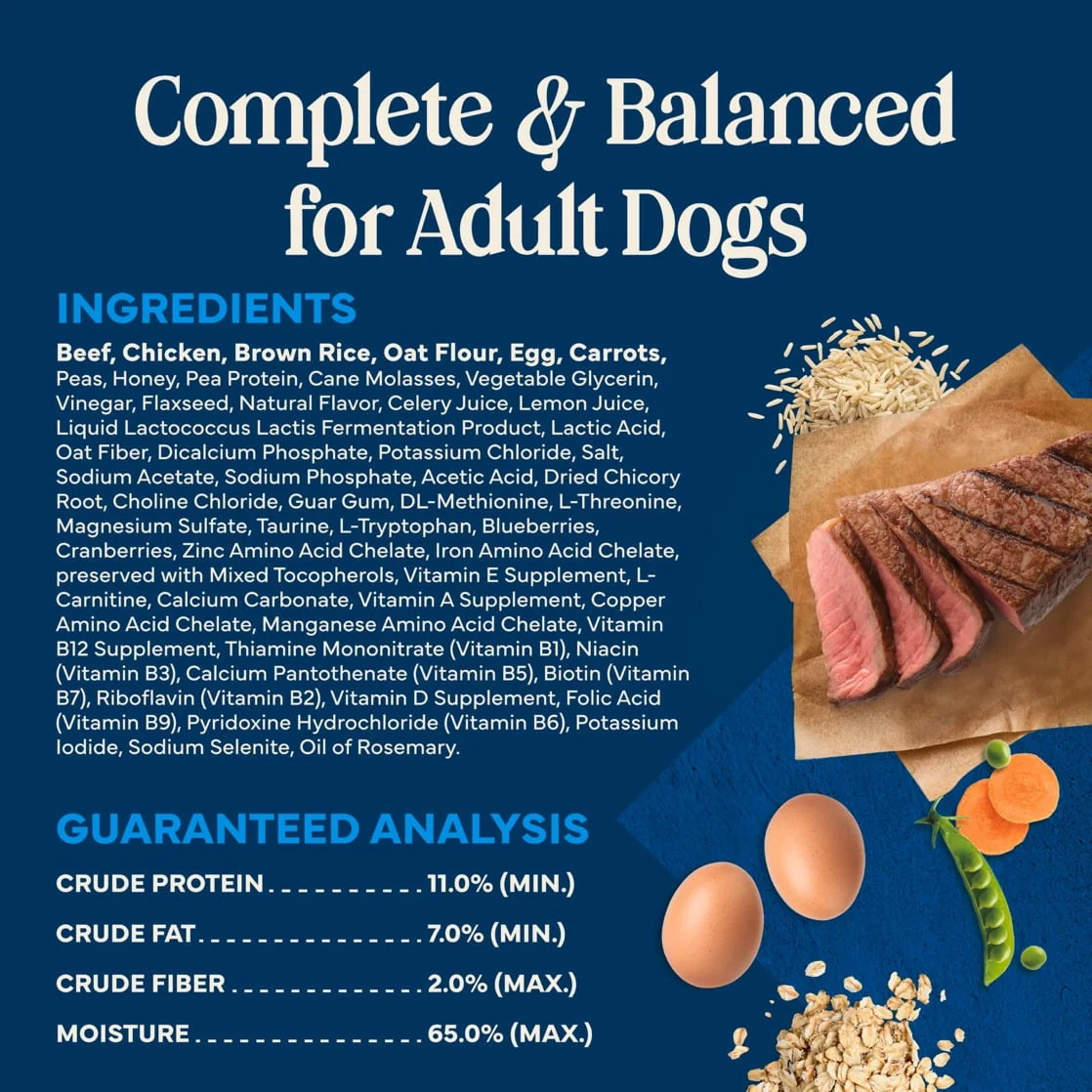 Blue Buffalo Love Made Fresh Dog Food, Refrigerated, Beef Recipe, 1-lb Roll - Image 8