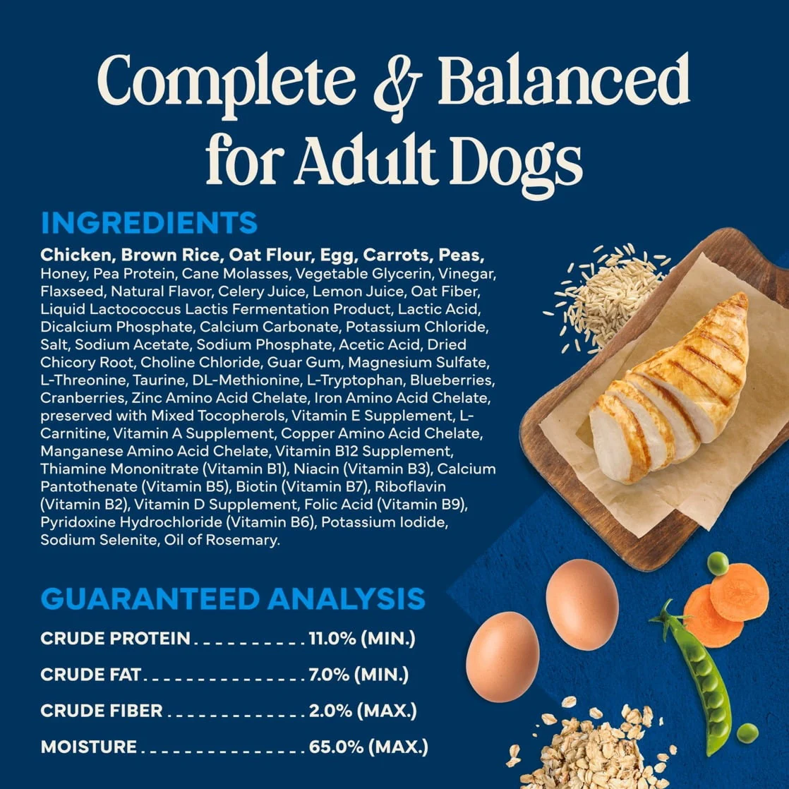 Blue Buffalo Love Made Fresh Dog Food, Refrigerated, Chicken Recipe, 1-lb Roll - Image 10