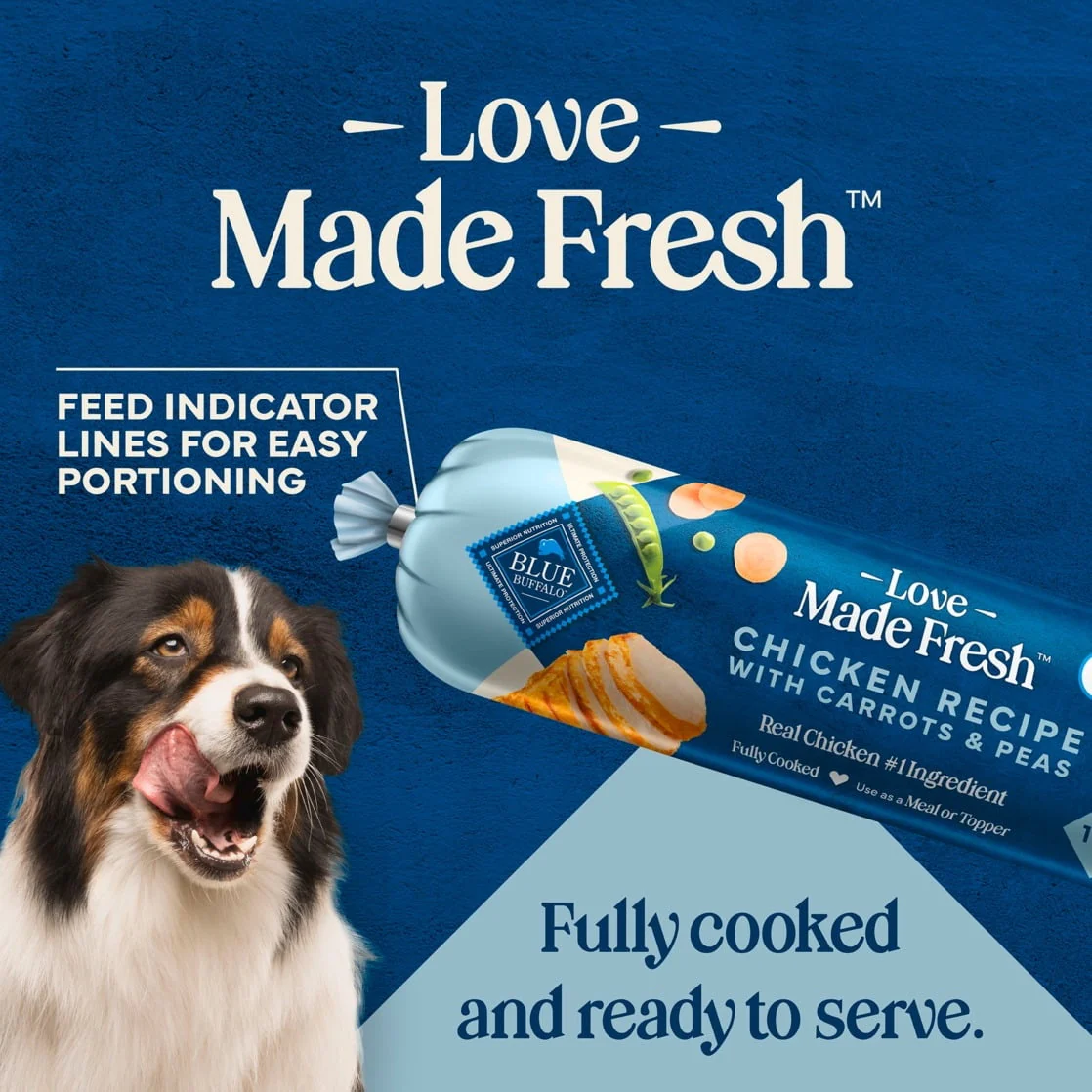 Blue Buffalo Love Made Fresh Dog Food, Refrigerated, Chicken Recipe, 1-lb Roll - Image 11