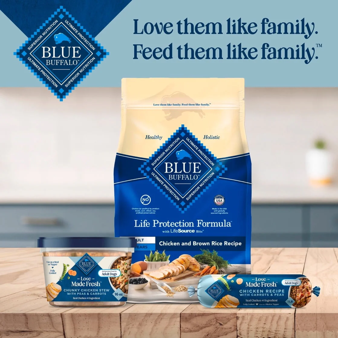 Blue Buffalo Love Made Fresh Dog Food, Refrigerated, Chicken Recipe, 1-lb Roll - Image 13