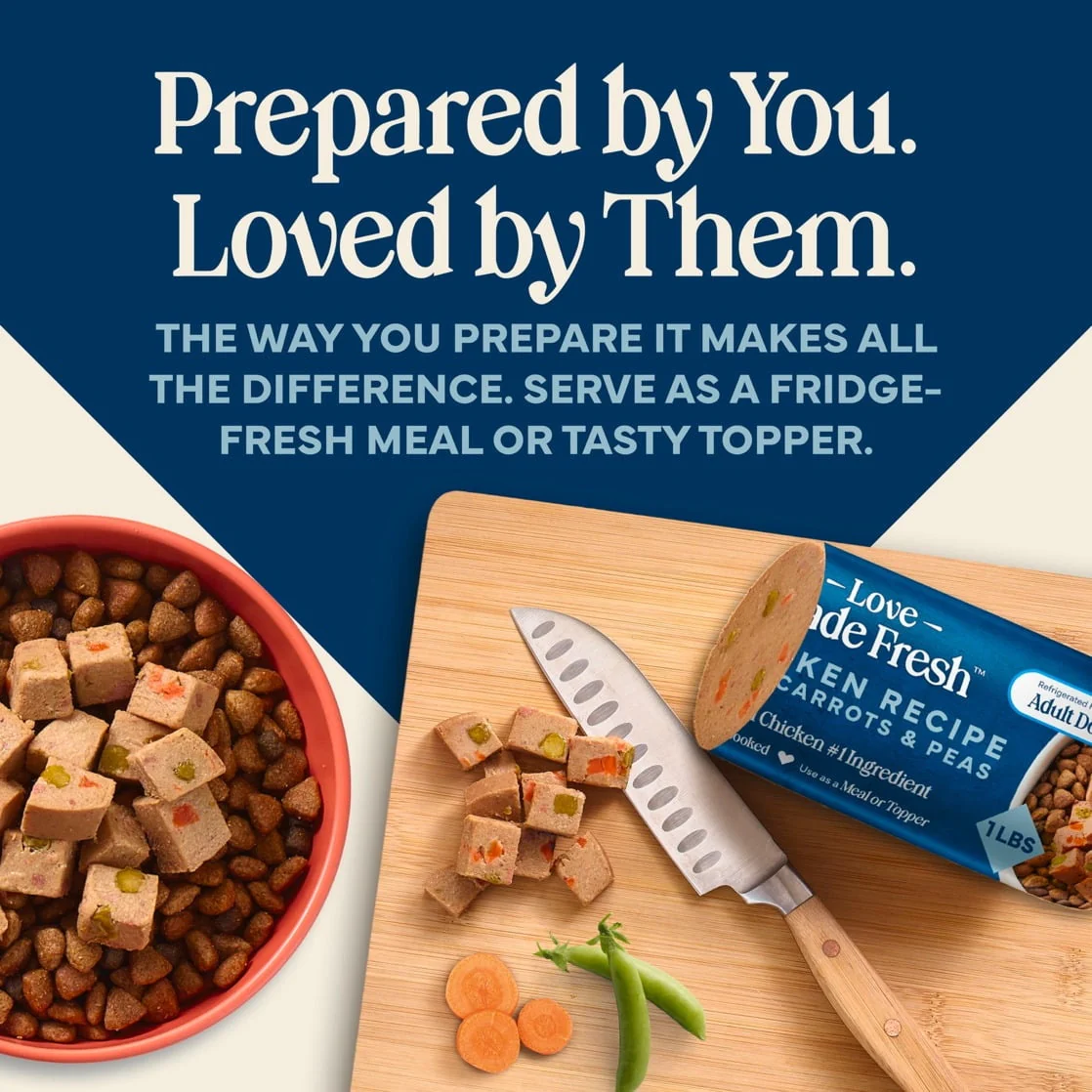 Blue Buffalo Love Made Fresh Dog Food, Refrigerated, Chicken Recipe, 1-lb Roll - Image 5