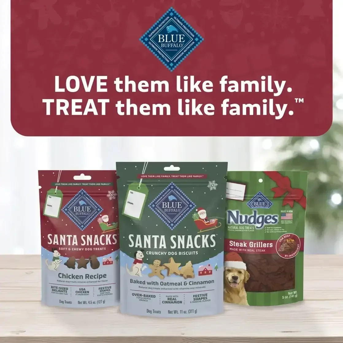 Blue Buffalo Santa Snacks Soft-Moist Dog Bits for Training, Chicken, 4.5-oz. Bag - Image 15