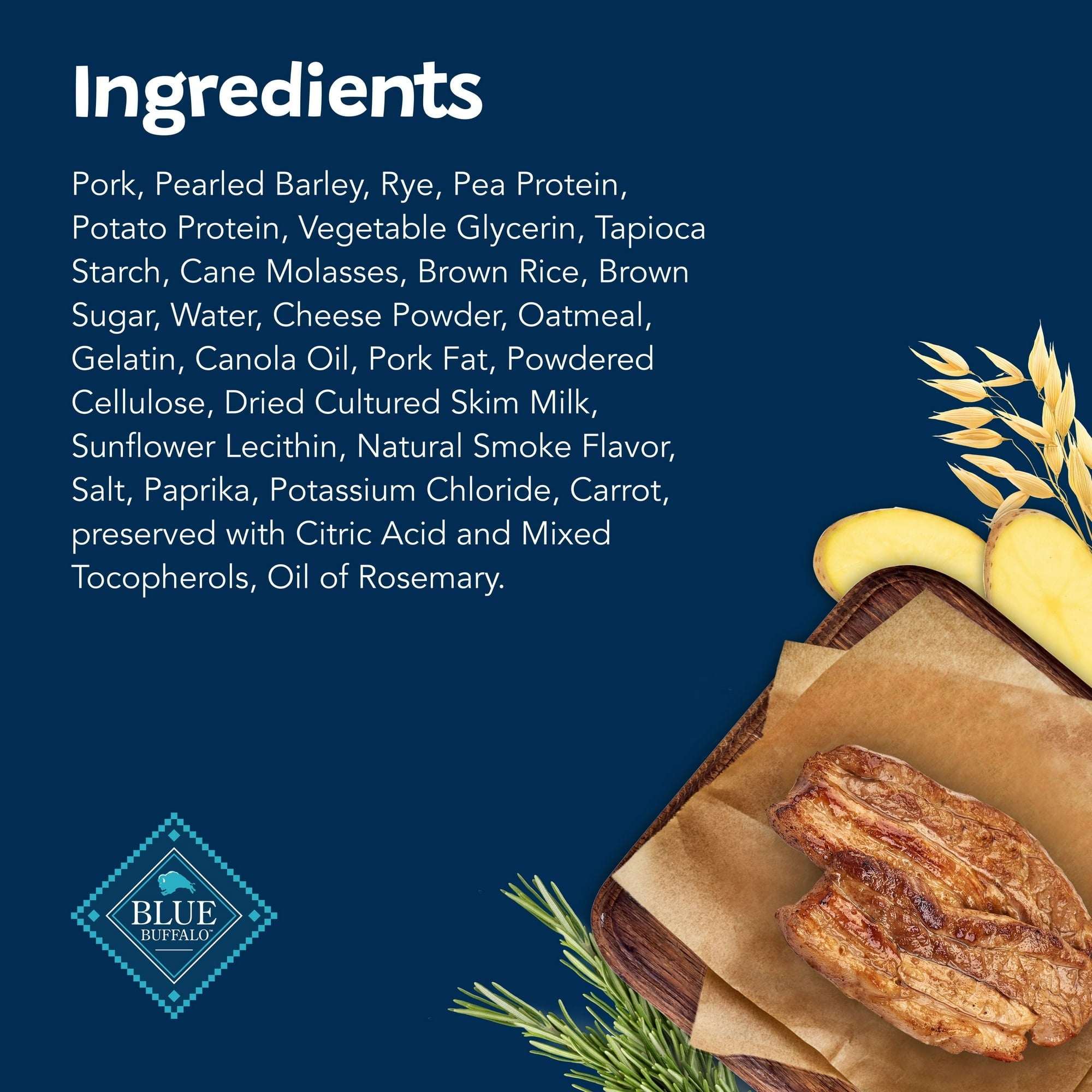 Blue Buffalo Sizzlers Bacon-Style Dog Treats with Real Pork, Original Flavor, 6-oz. - Image 6