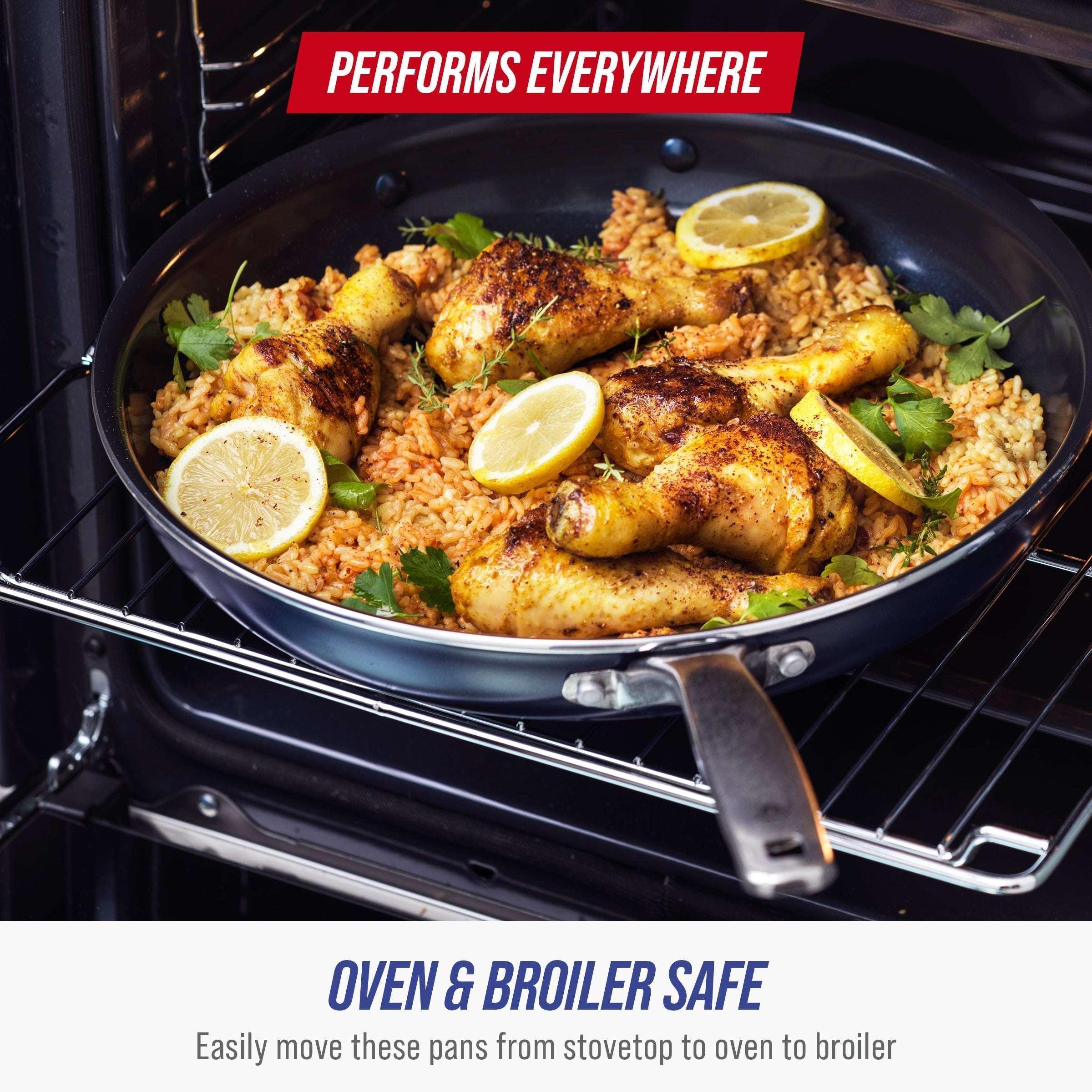 Blue Diamond 12-Piece Ceramic Nonstick Cookware Set – Toxin-Free, Dishwasher Safe, Oven Safe, Nonstick - Image 4