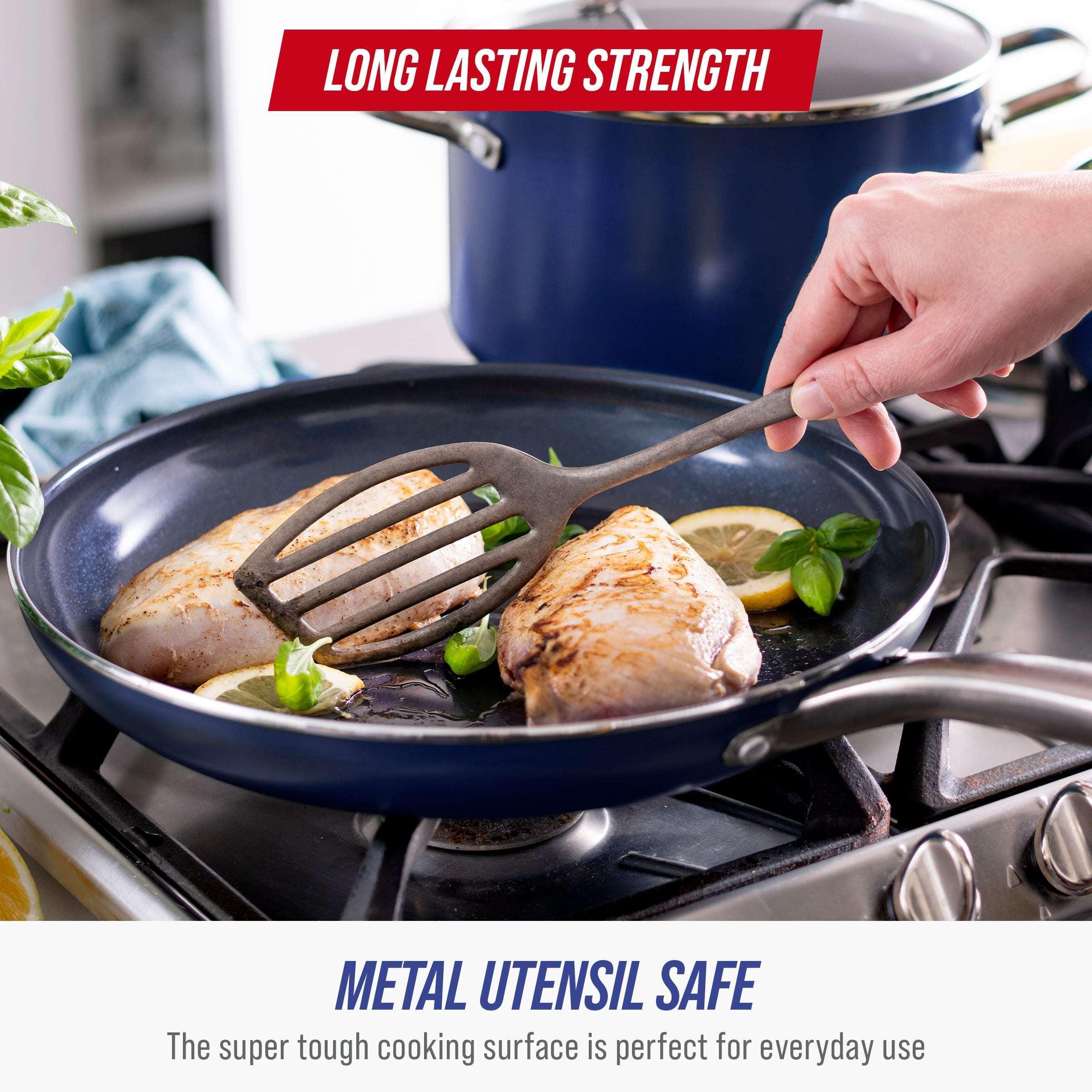 Blue Diamond 12-Piece Ceramic Nonstick Cookware Set – Toxin-Free, Dishwasher Safe, Oven Safe, Nonstick - Image 5